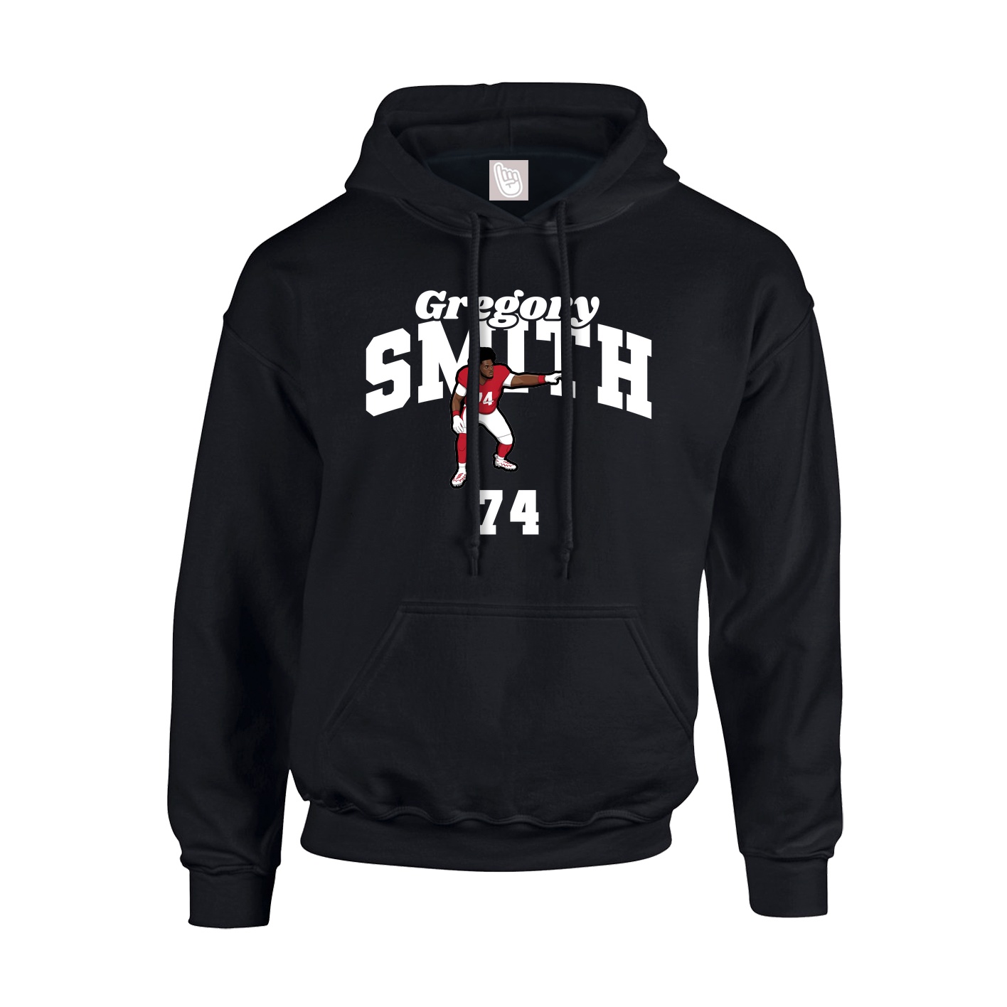 Youth Hoodie — Signature Arch in Black