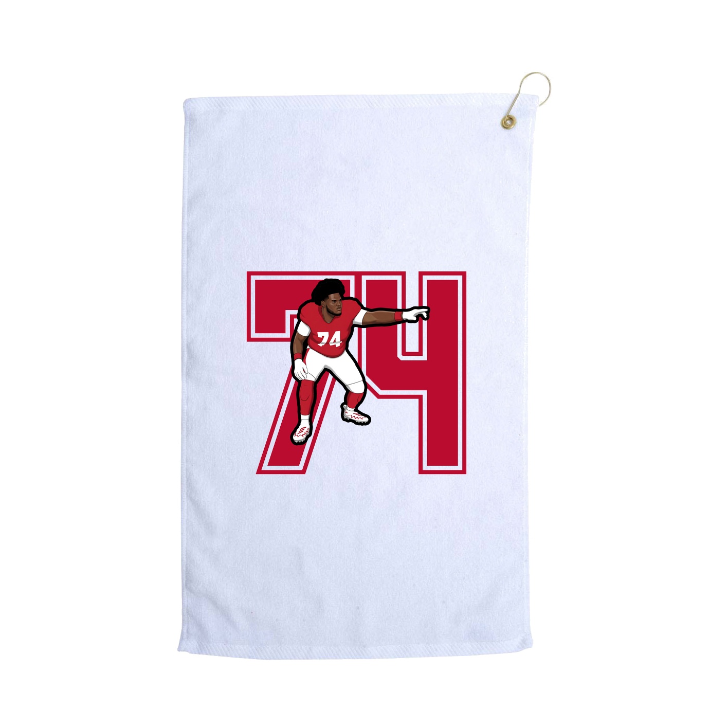 Golf Towel — Number in White