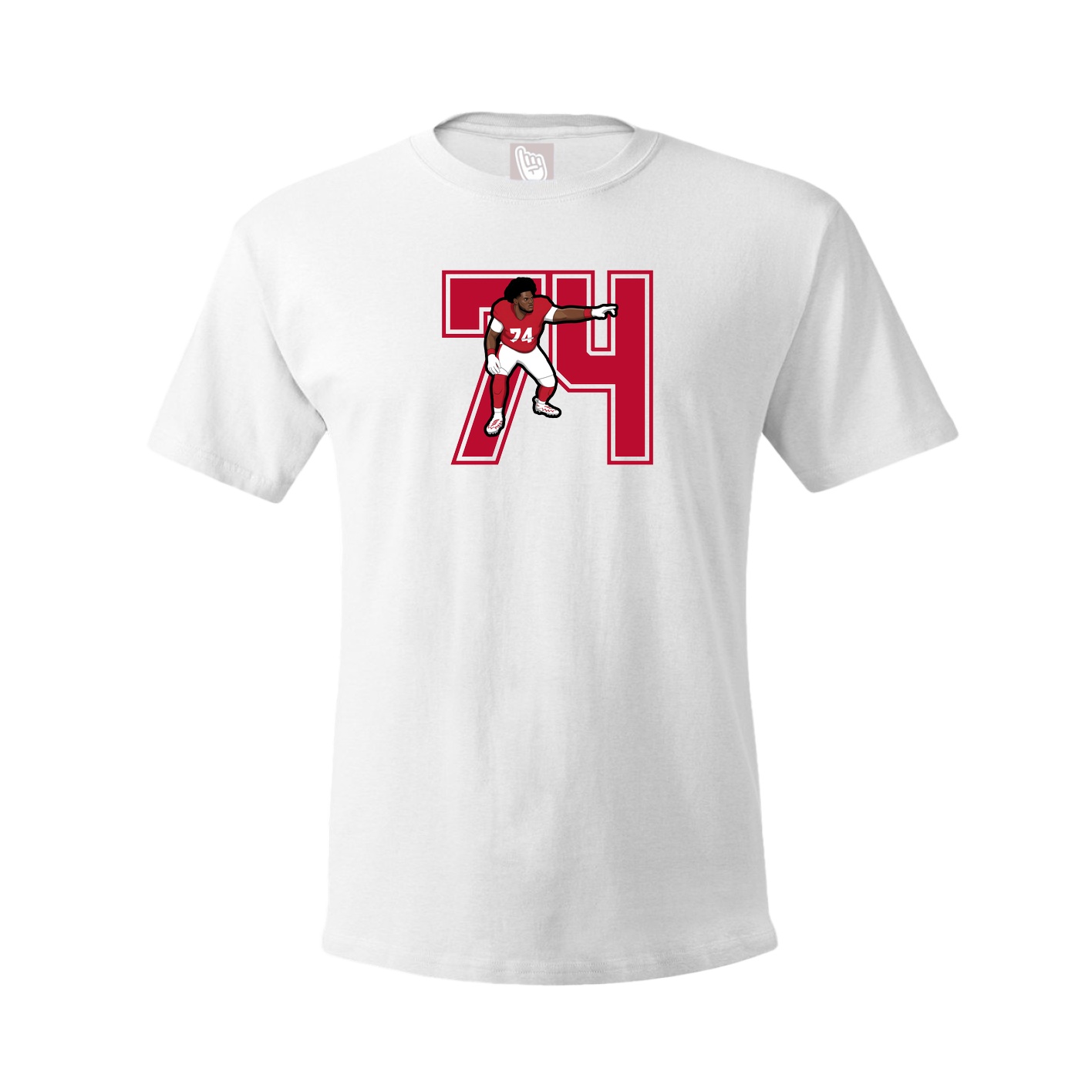 Youth Tee — Number in White