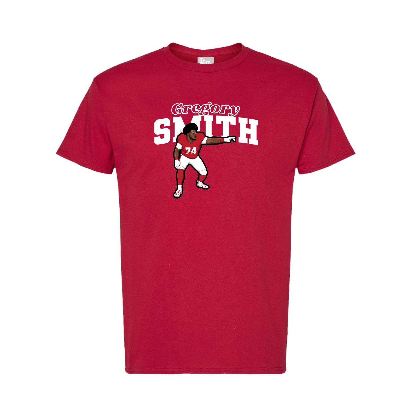 Tee — Name Arch in Crimson