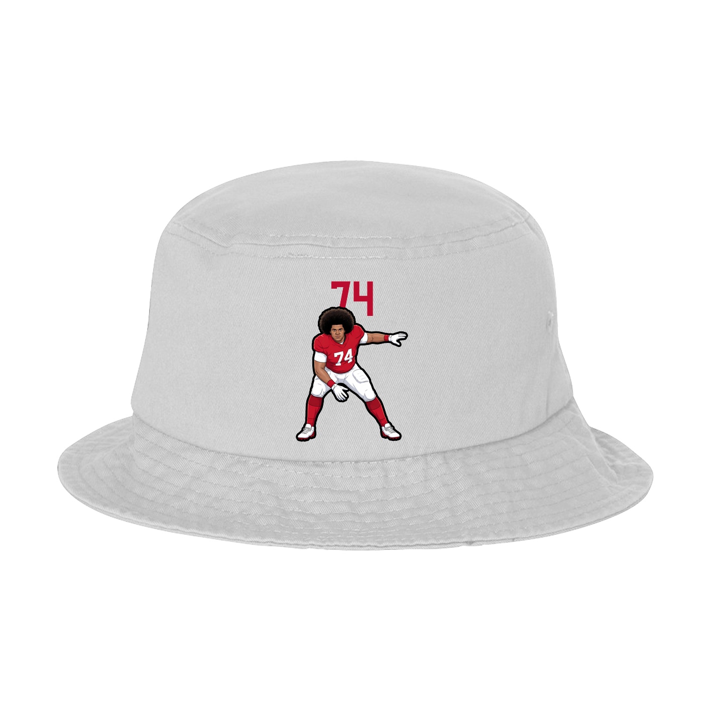 Bucket Cap — Number Top in White