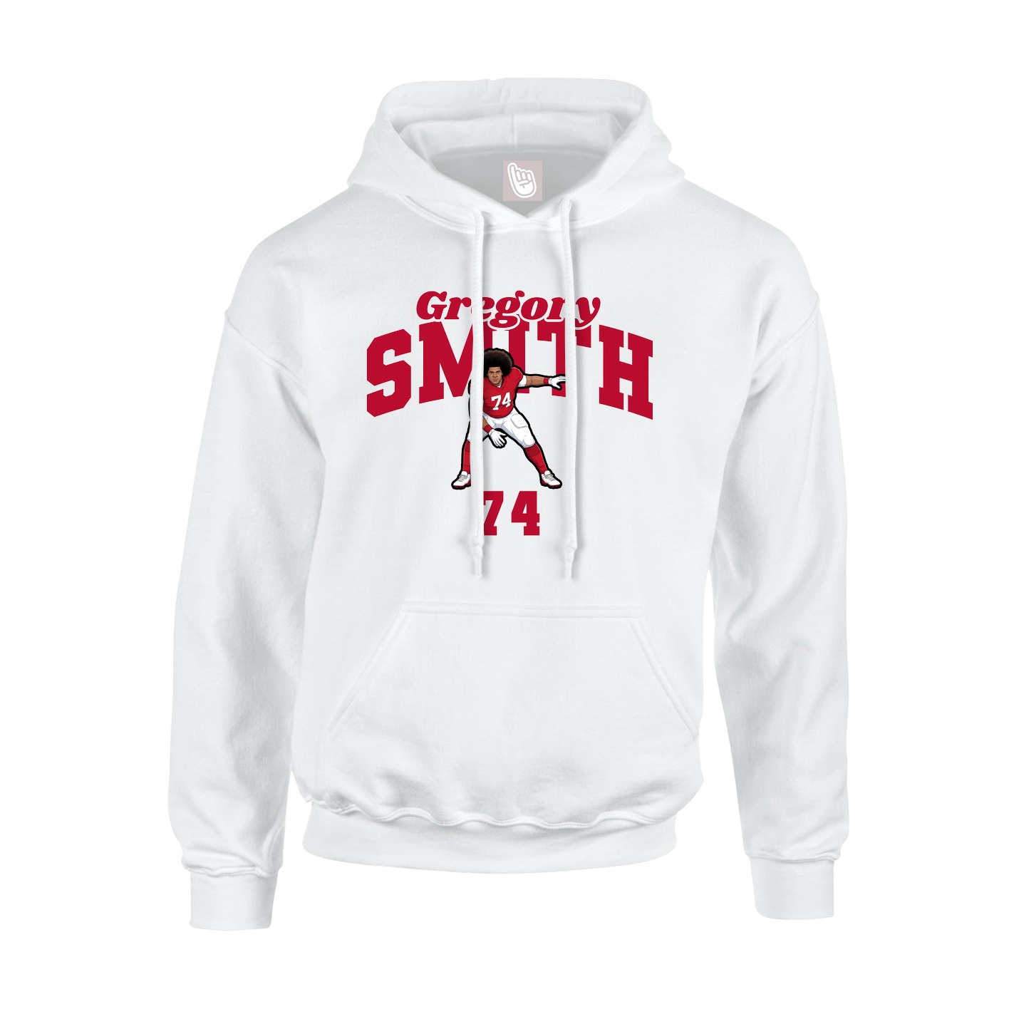 Hoodie — Signature Arch in White