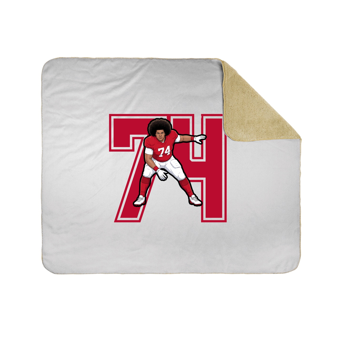 Throw Blanket — Number in White