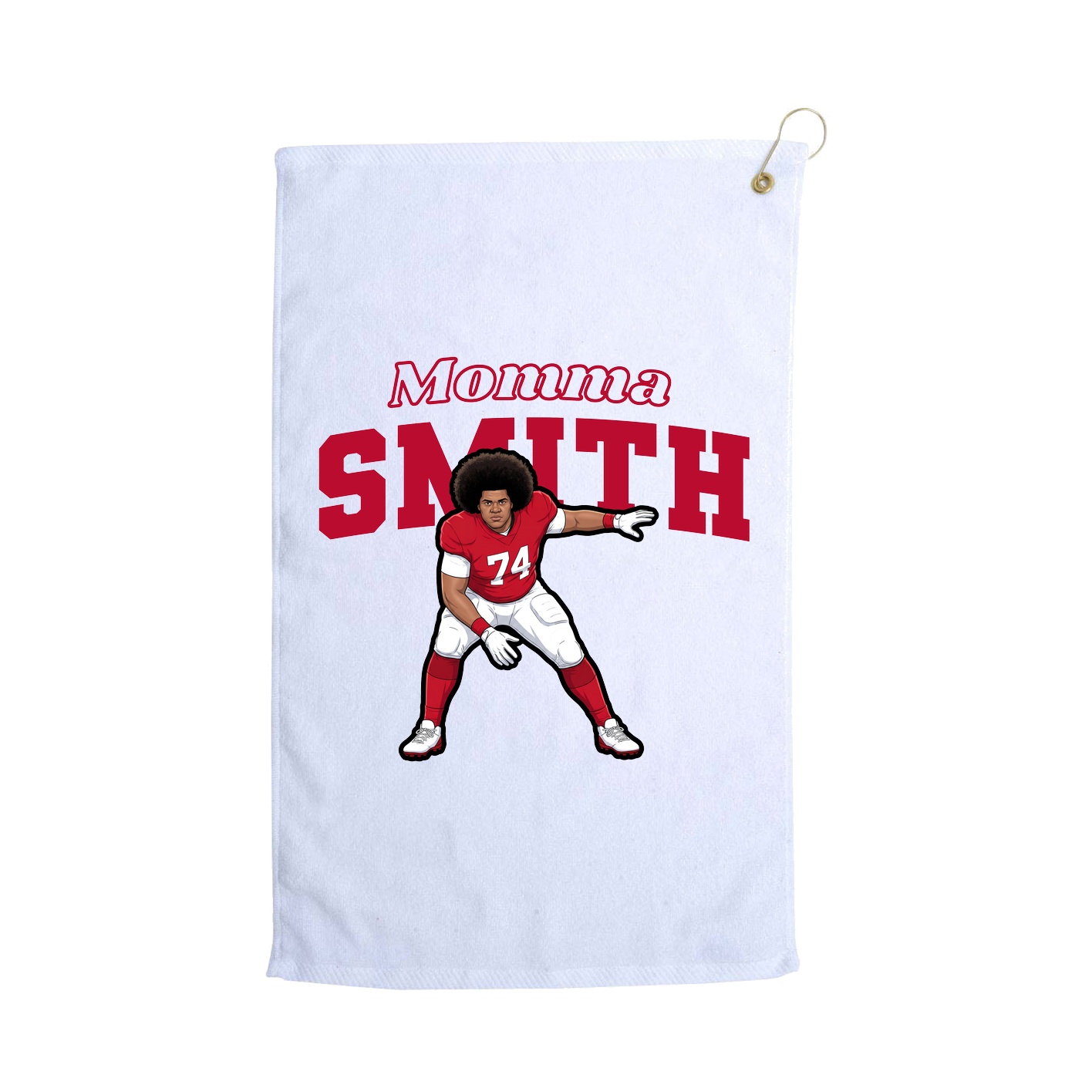 Golf Towel — Mothers Day Block in White