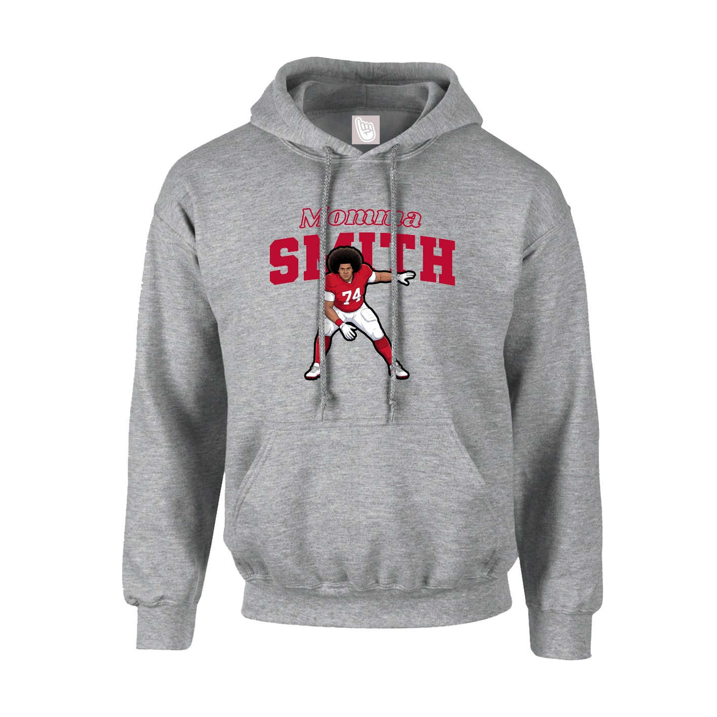 Youth Hoodie — Mothers Day Block in Grey