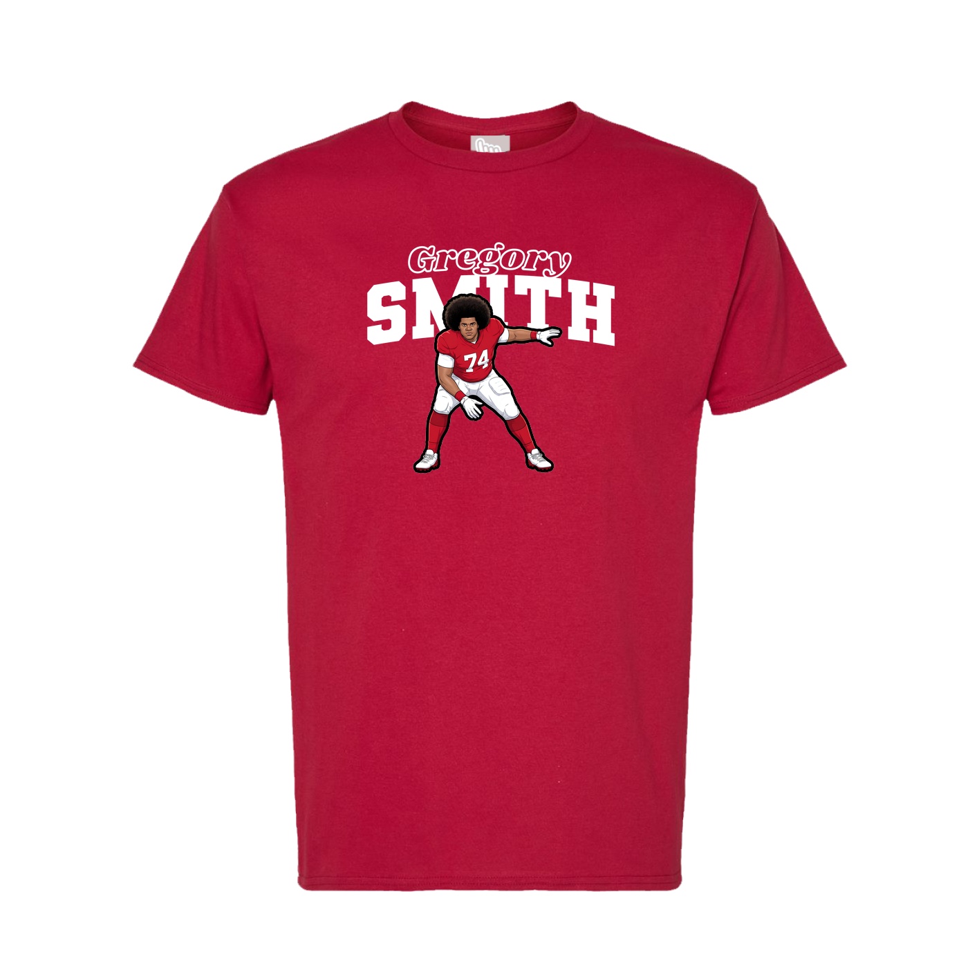 Tee — Name Arch in Crimson
