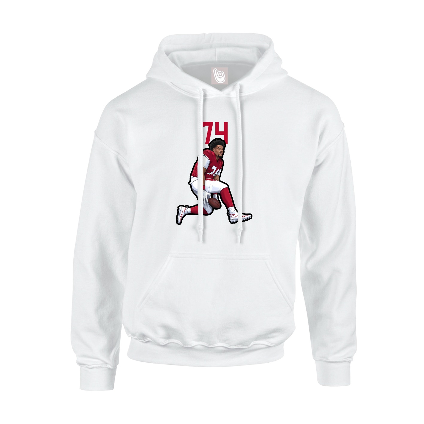 Hoodie — Number Top in White