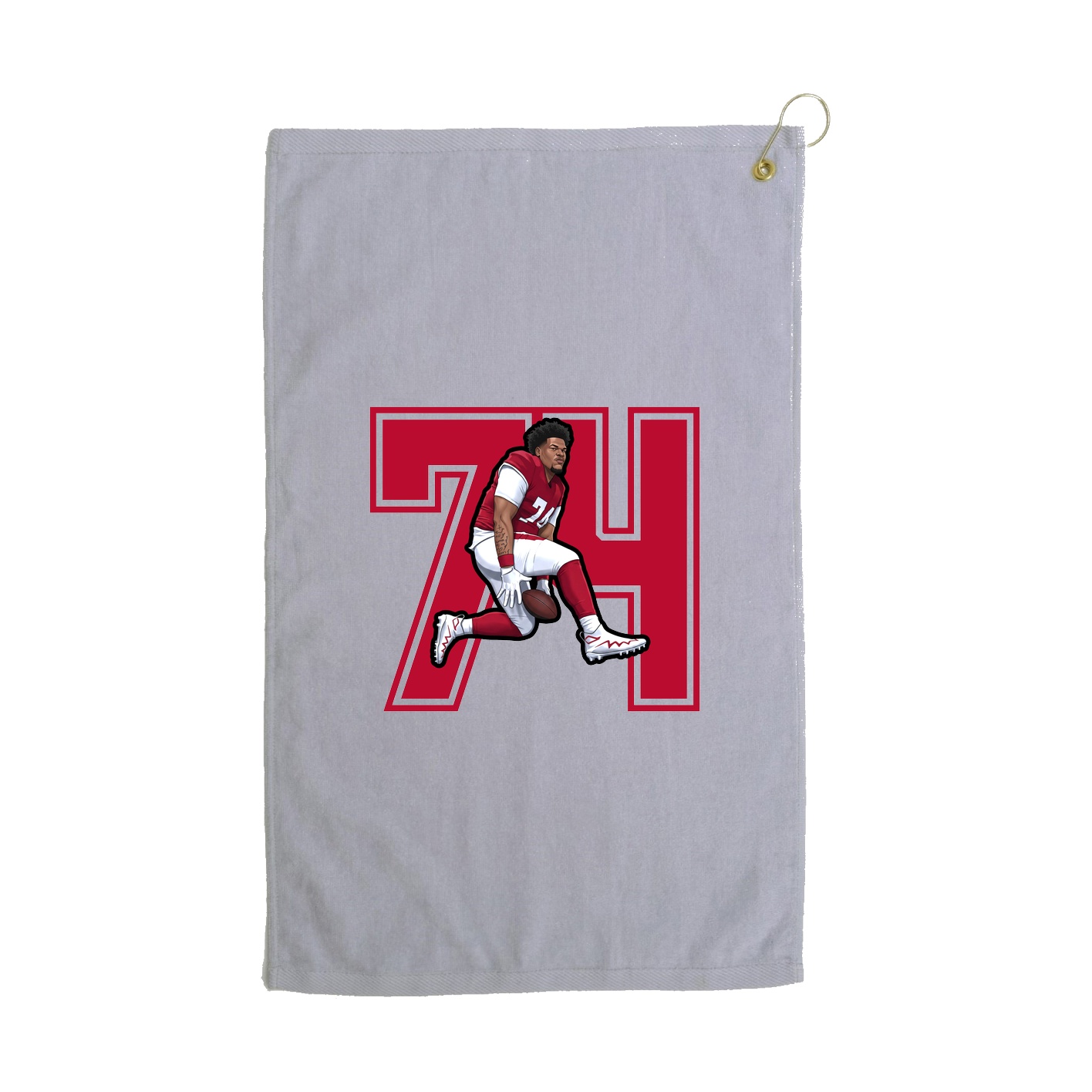 Golf Towel — Number in Grey