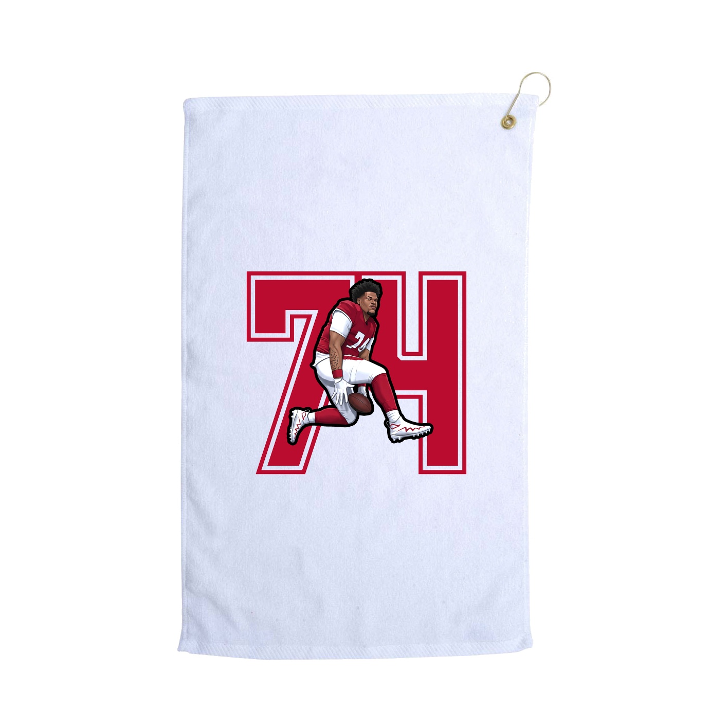 Golf Towel — Number in White