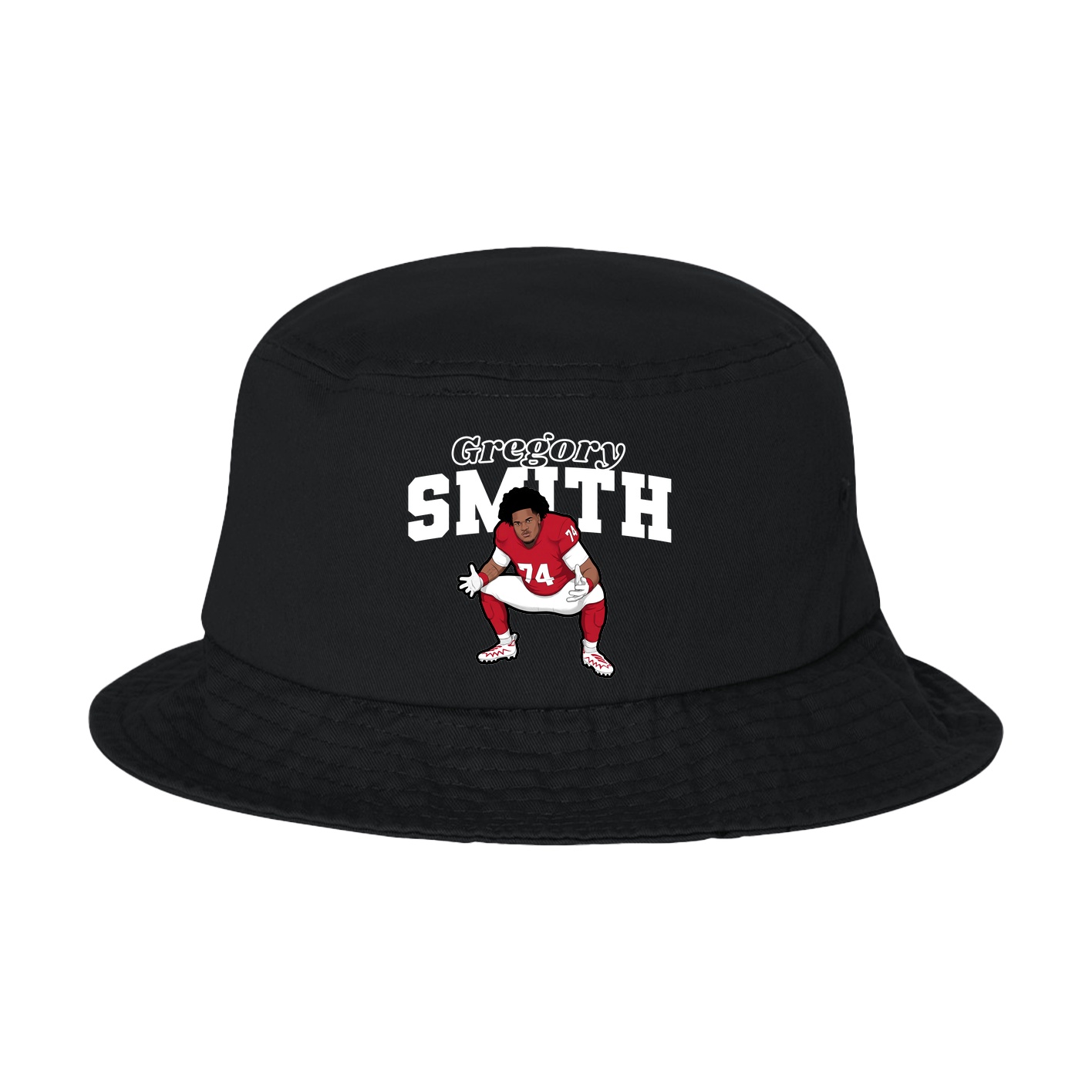 Bucket Cap — Name Arch in Black