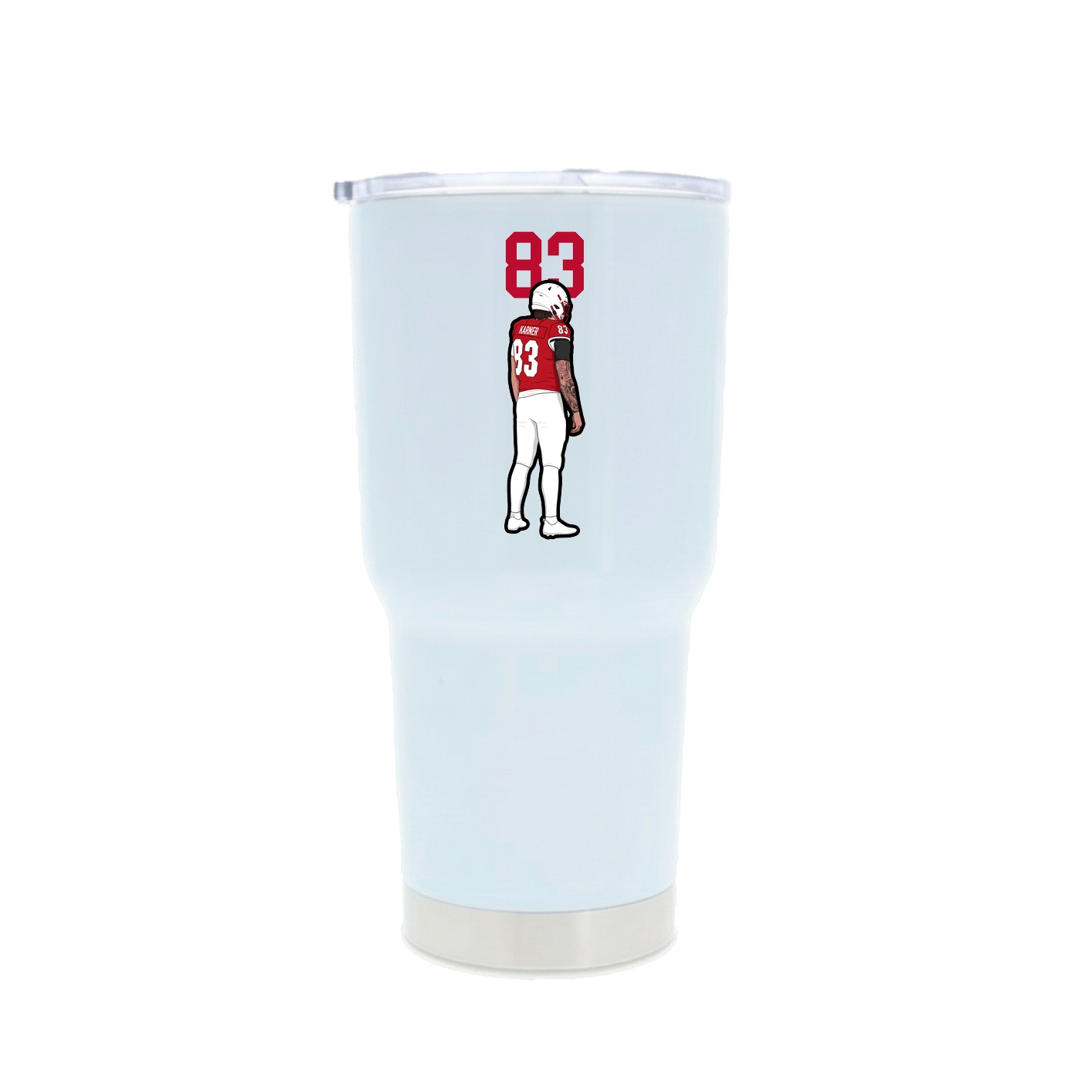 30oz Stainless Steel Tumbler — Number Top in White