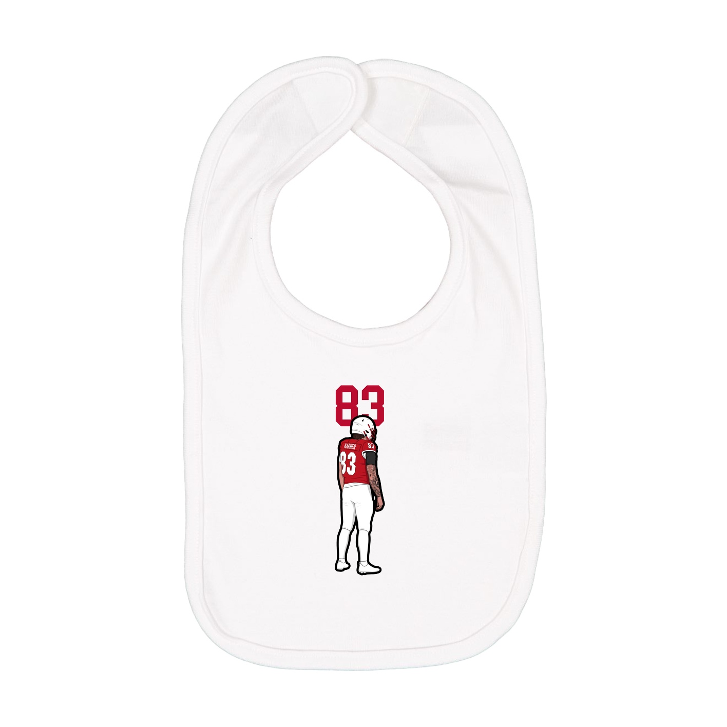 Infant Bib — Number Top in White