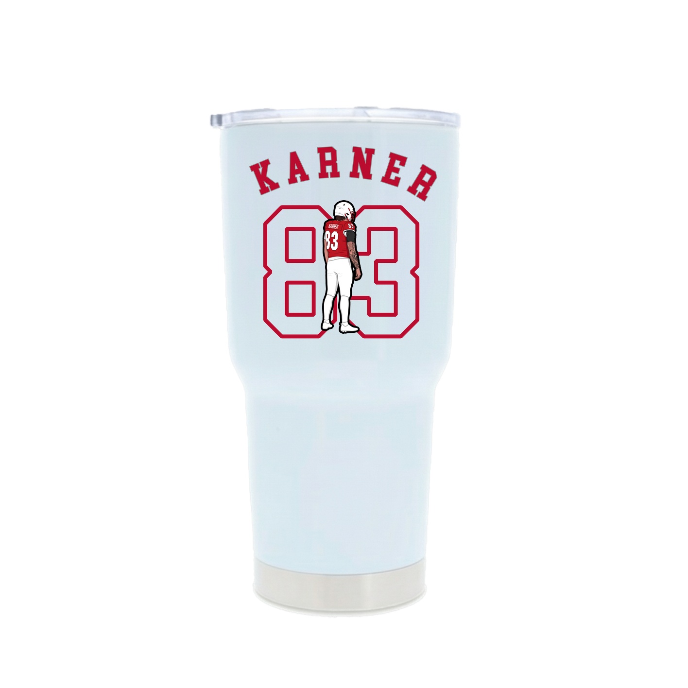 30oz Stainless Steel Tumbler — Shirsey Arch in White