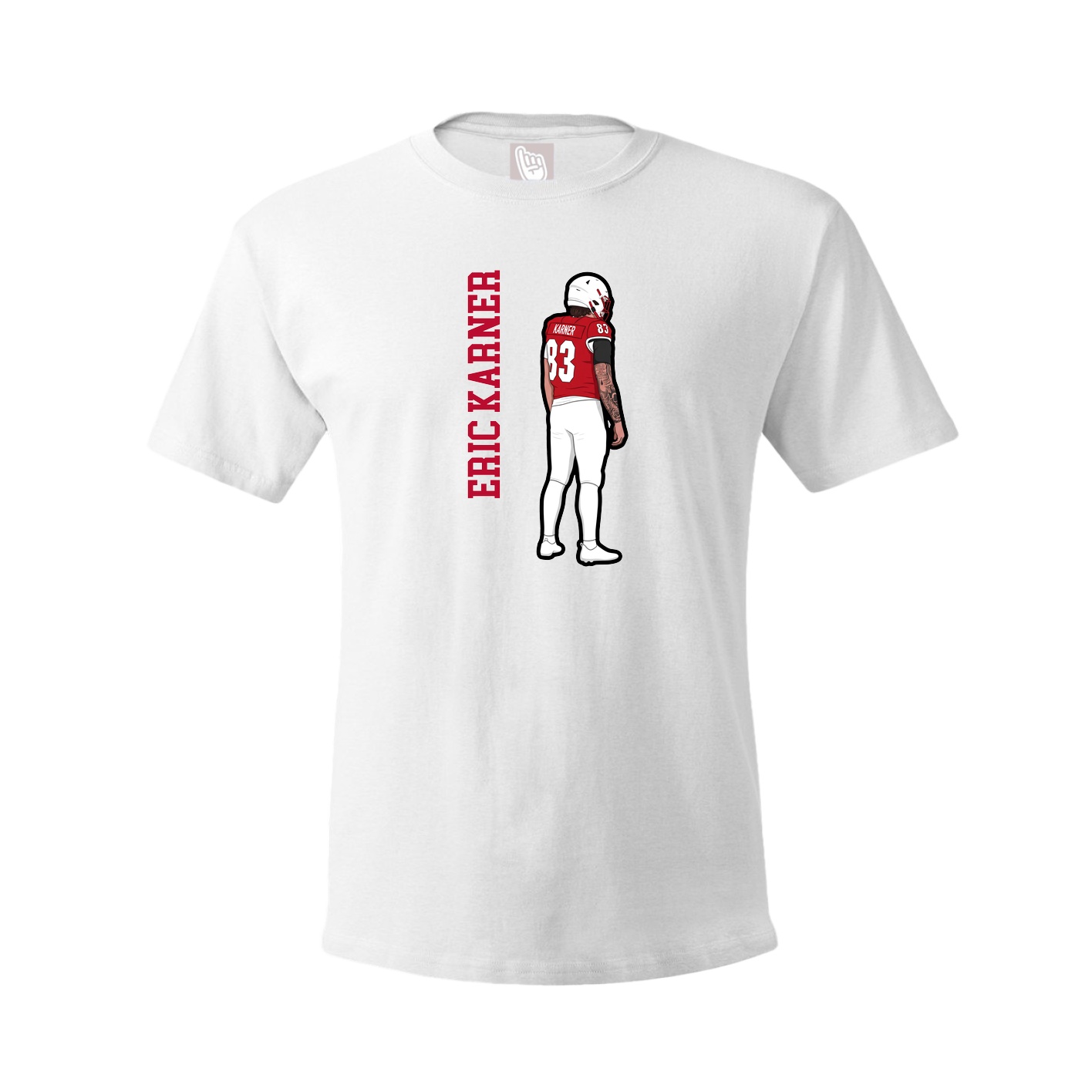 Youth Tee — Name Vertical in White