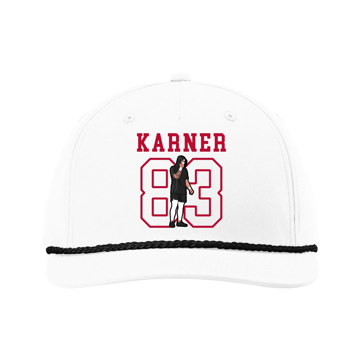 Five-Panel Classic Rope Cap — Shirsey in White