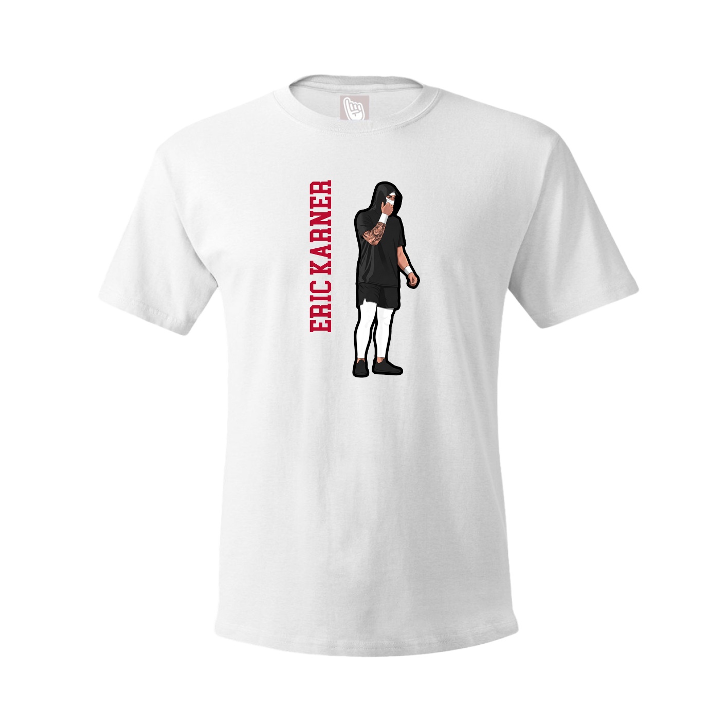 Tee — Name Vertical in White