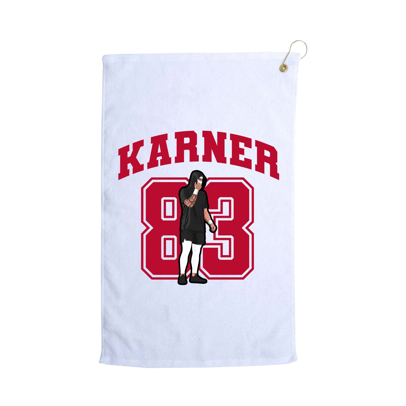 Golf Towel — Number in White