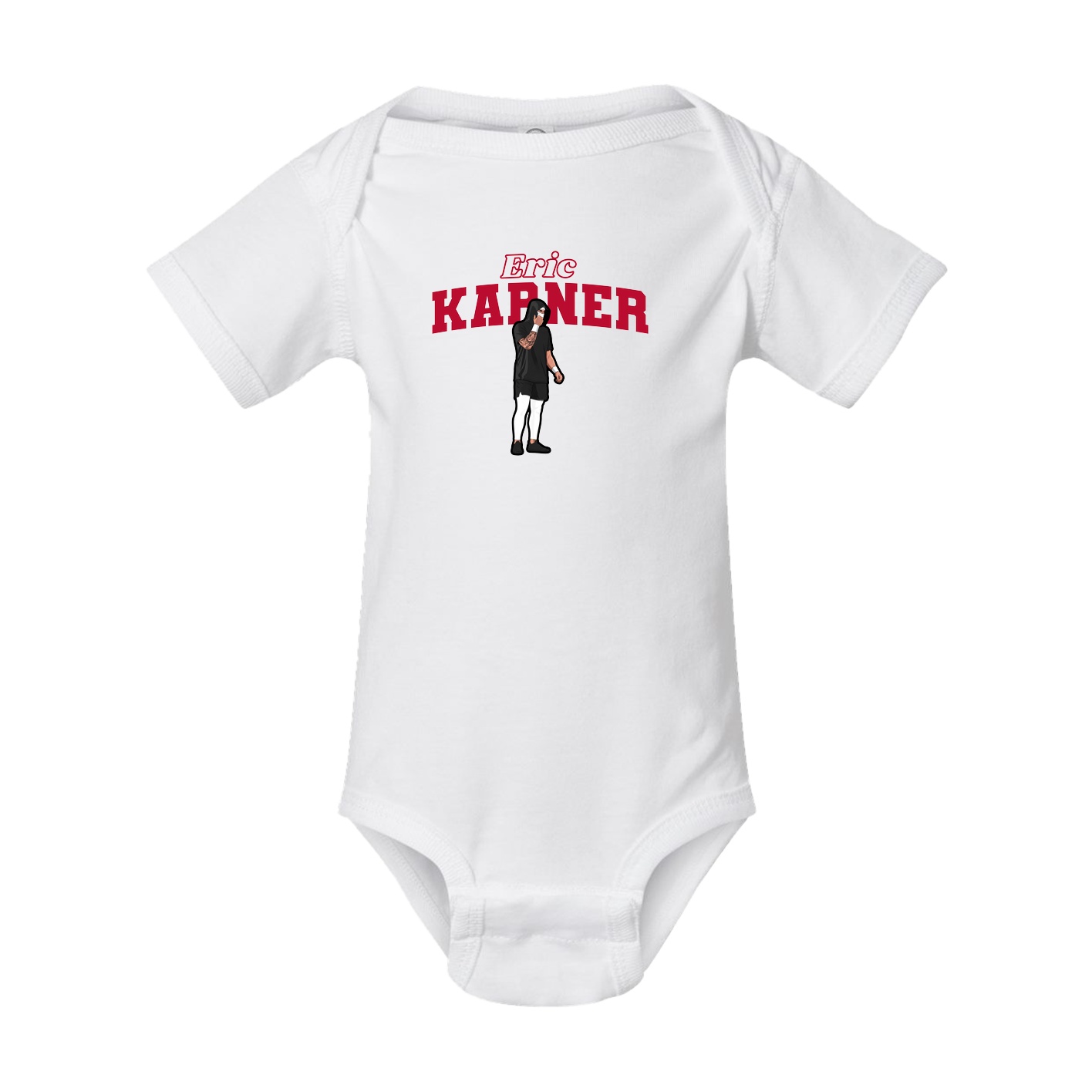 Baby Onesie — Name Arch in White