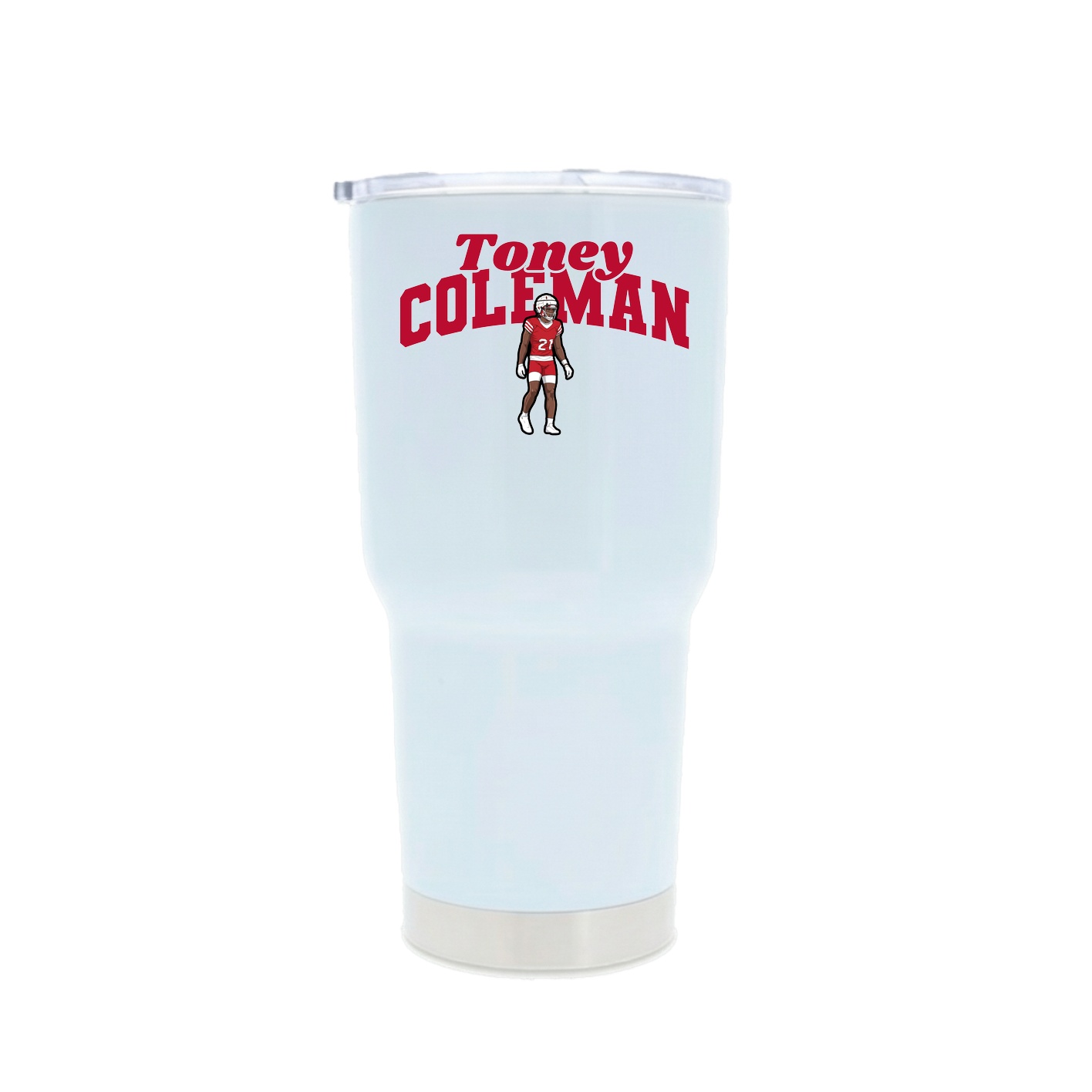 30oz Stainless Steel Tumbler — Signature Arch in White