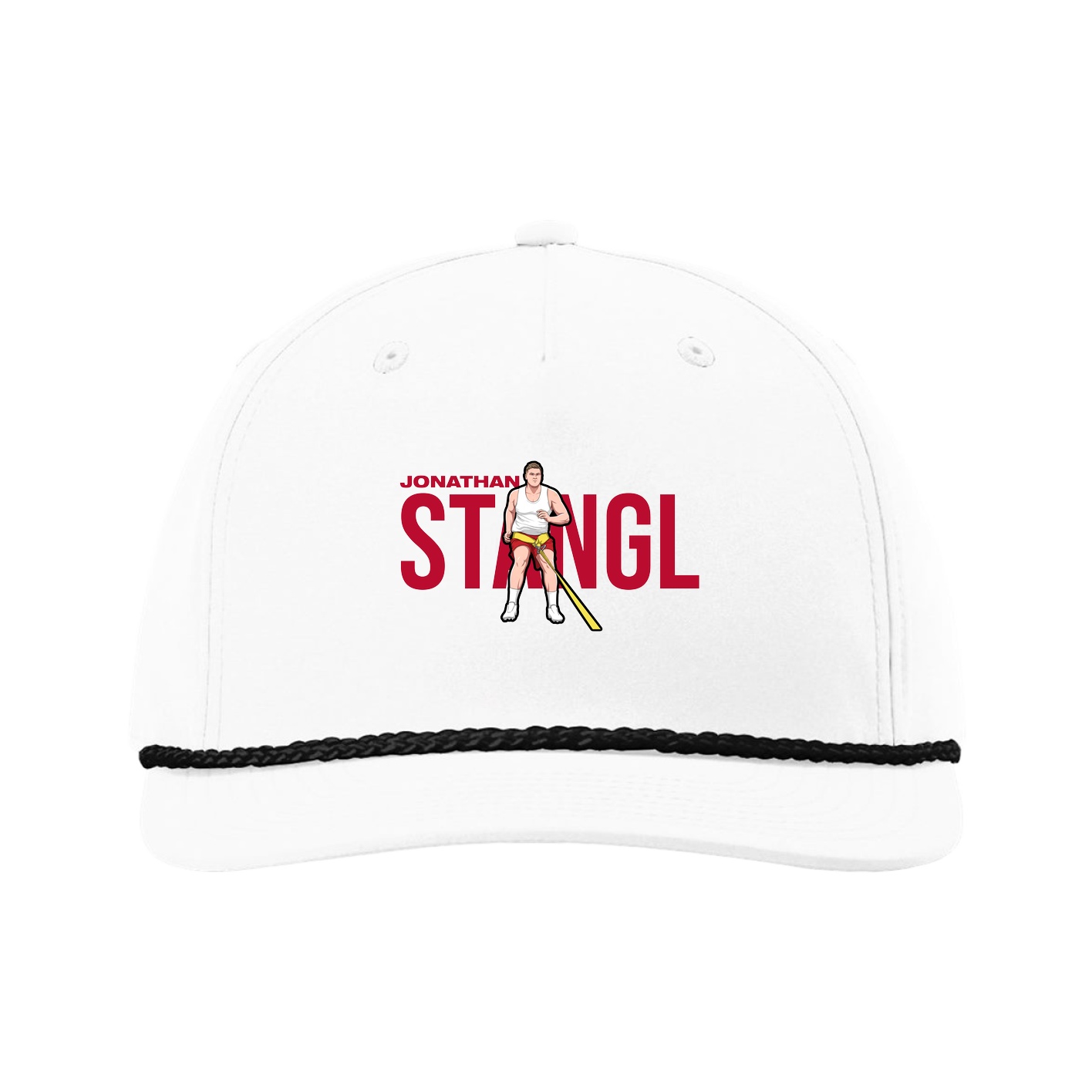 Five-Panel Classic Rope Cap — Player Name in White