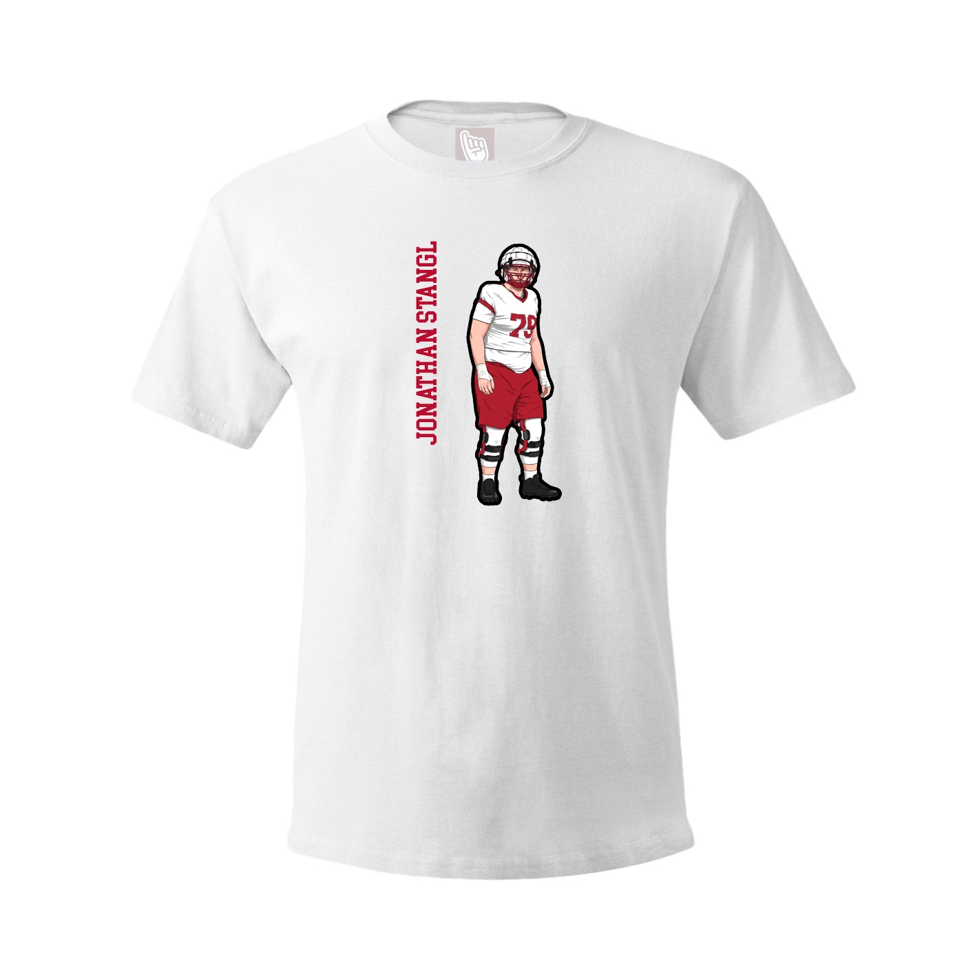 Tee — Name Vertical in White
