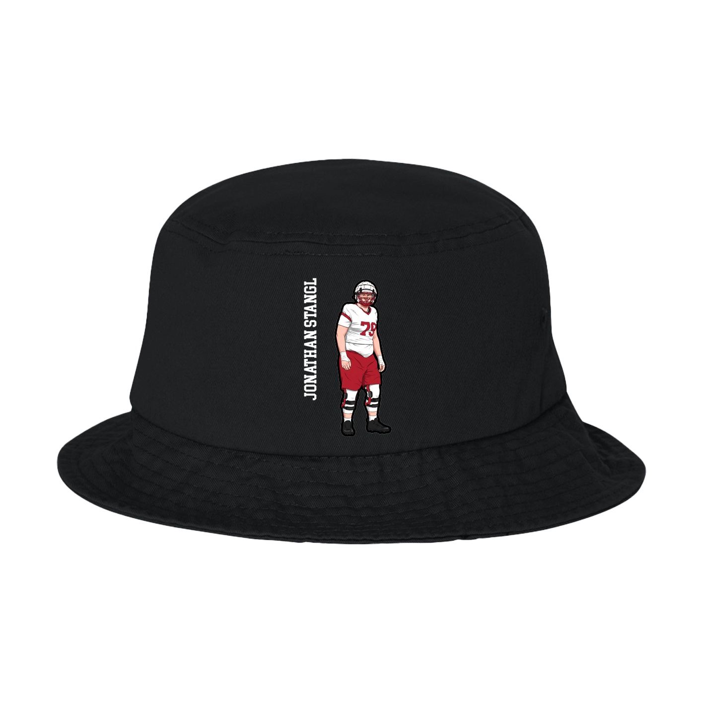 Bucket Cap — Name Vertical in Black