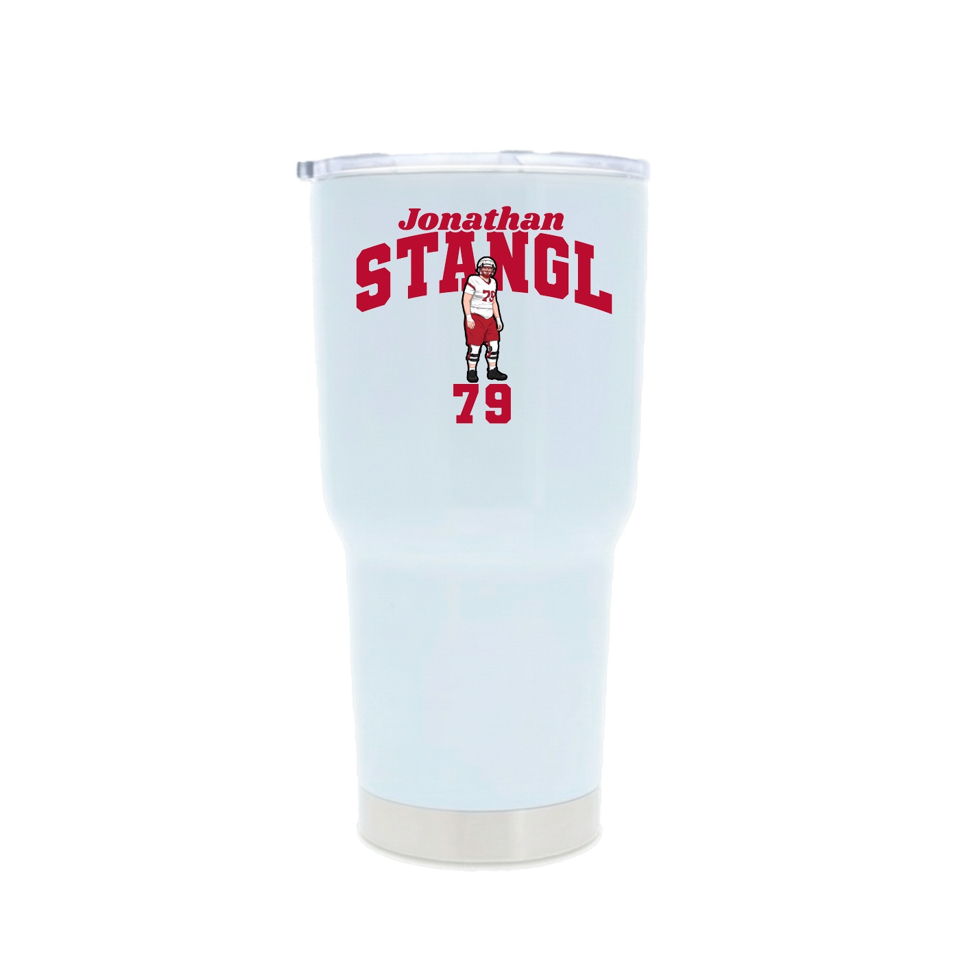 30oz Stainless Steel Tumbler — Signature Arch in White