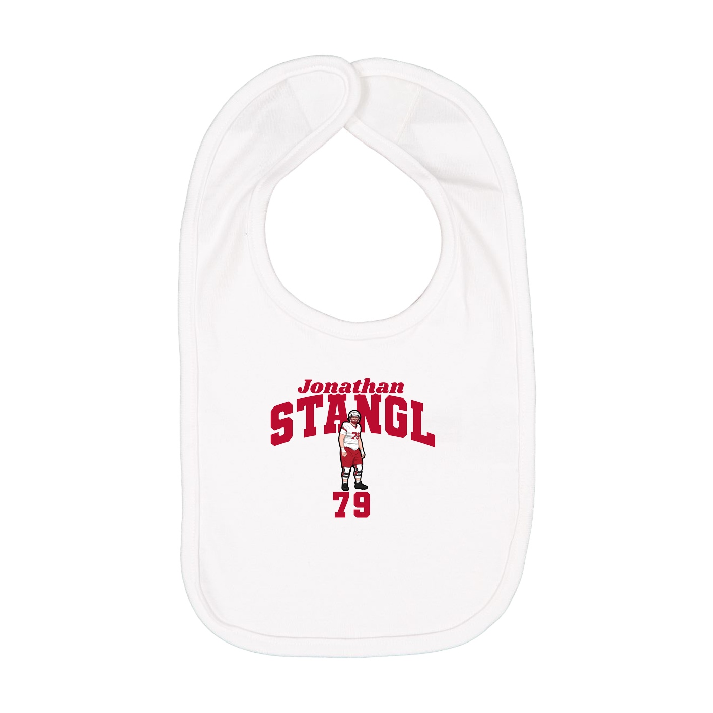 Infant Bib — Signature Arch in White
