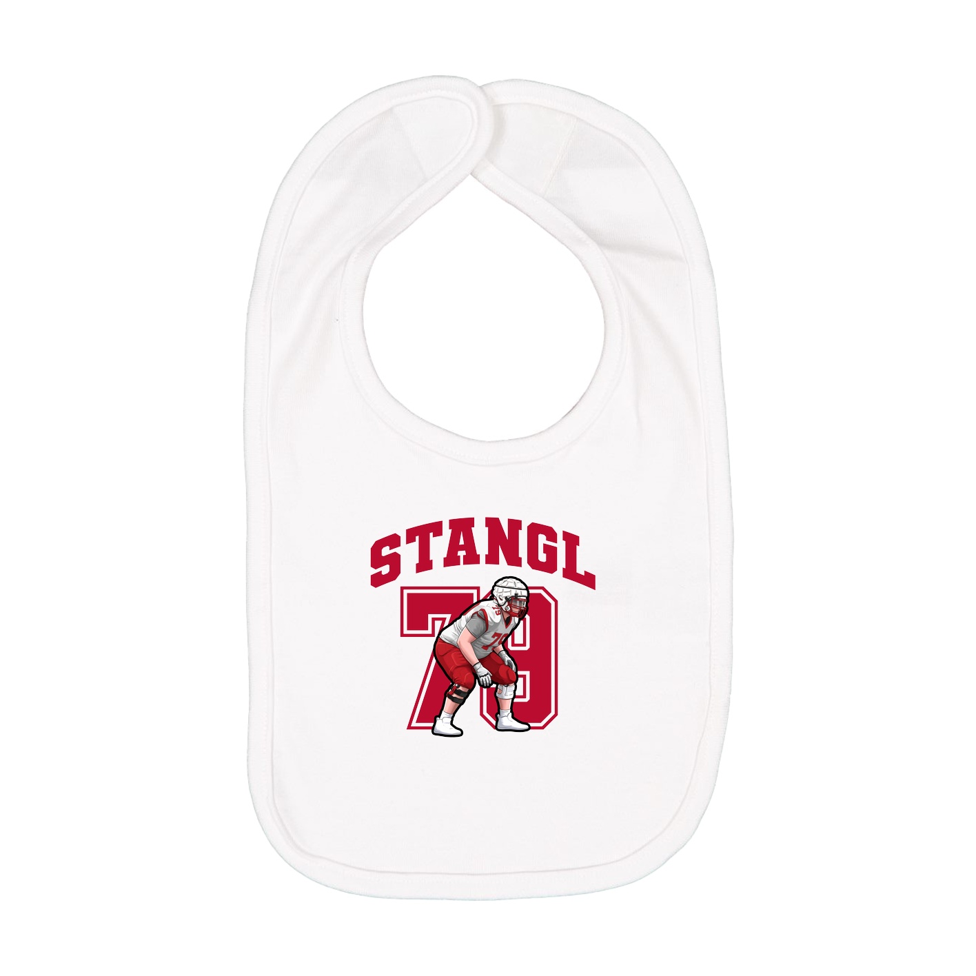 Infant Bib — Number in White