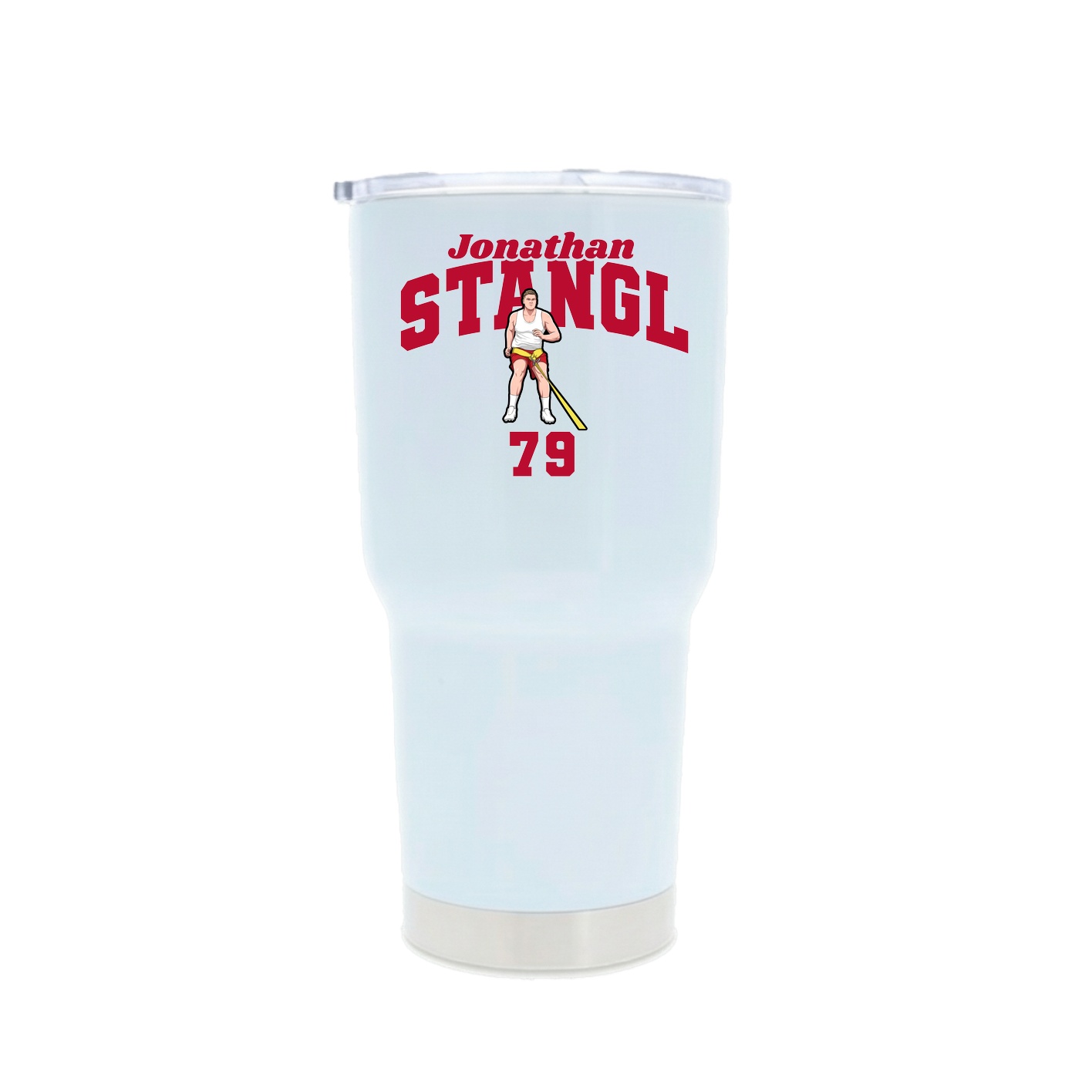 30oz Stainless Steel Tumbler — Signature Arch in White