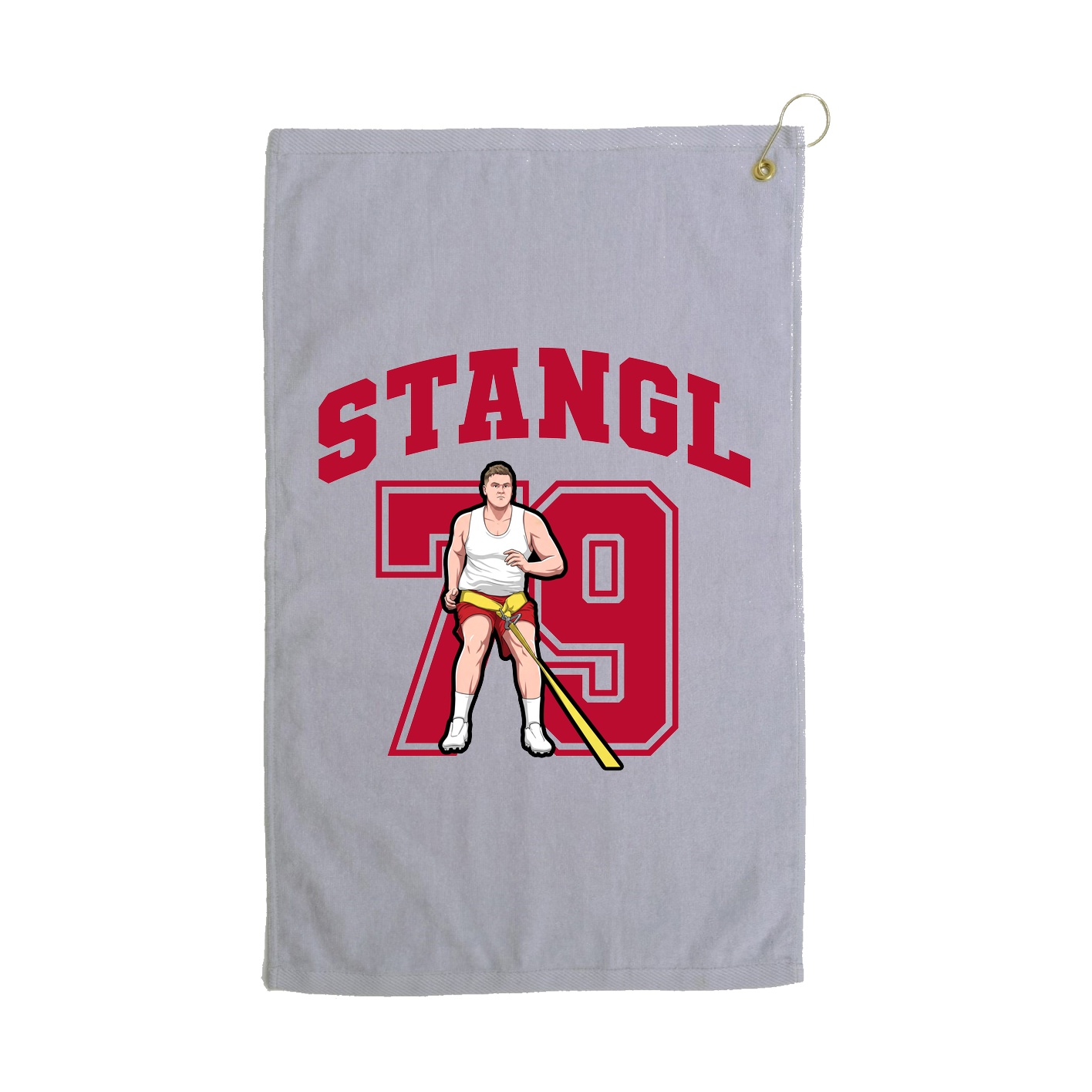 Golf Towel — Number in Grey