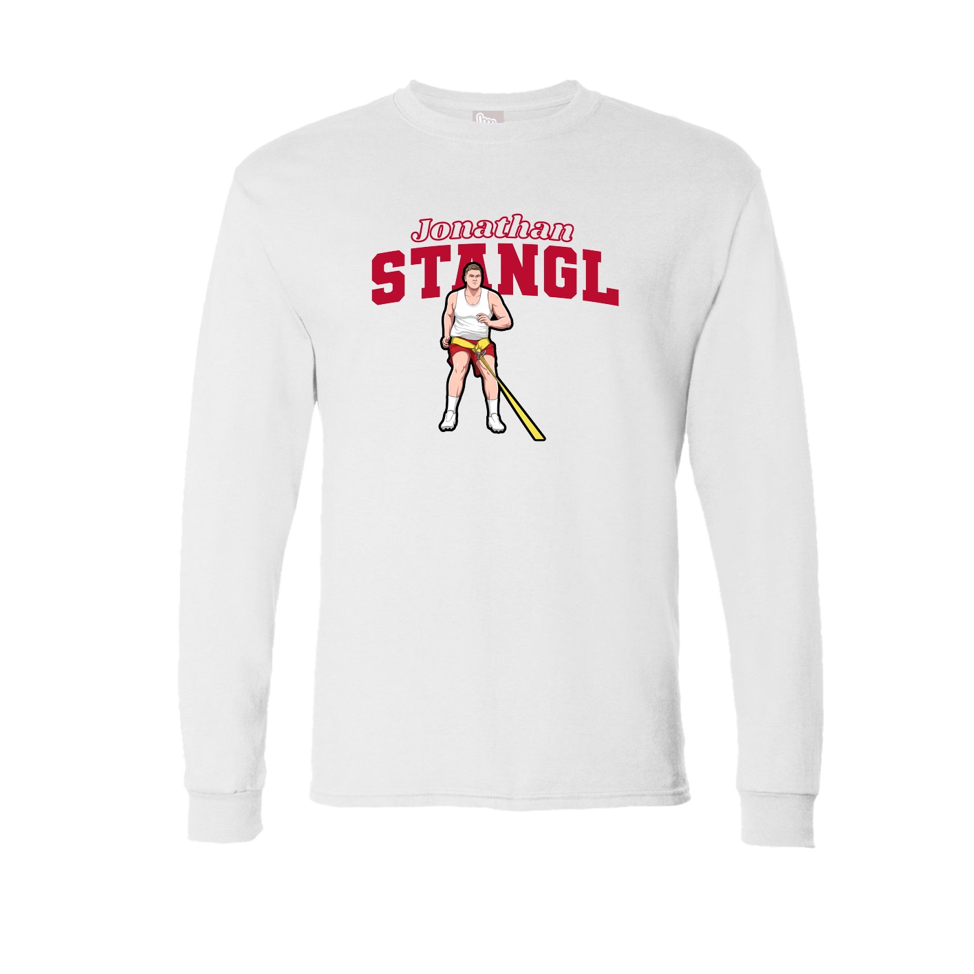 Long Sleeve Tee — Name Arch in White