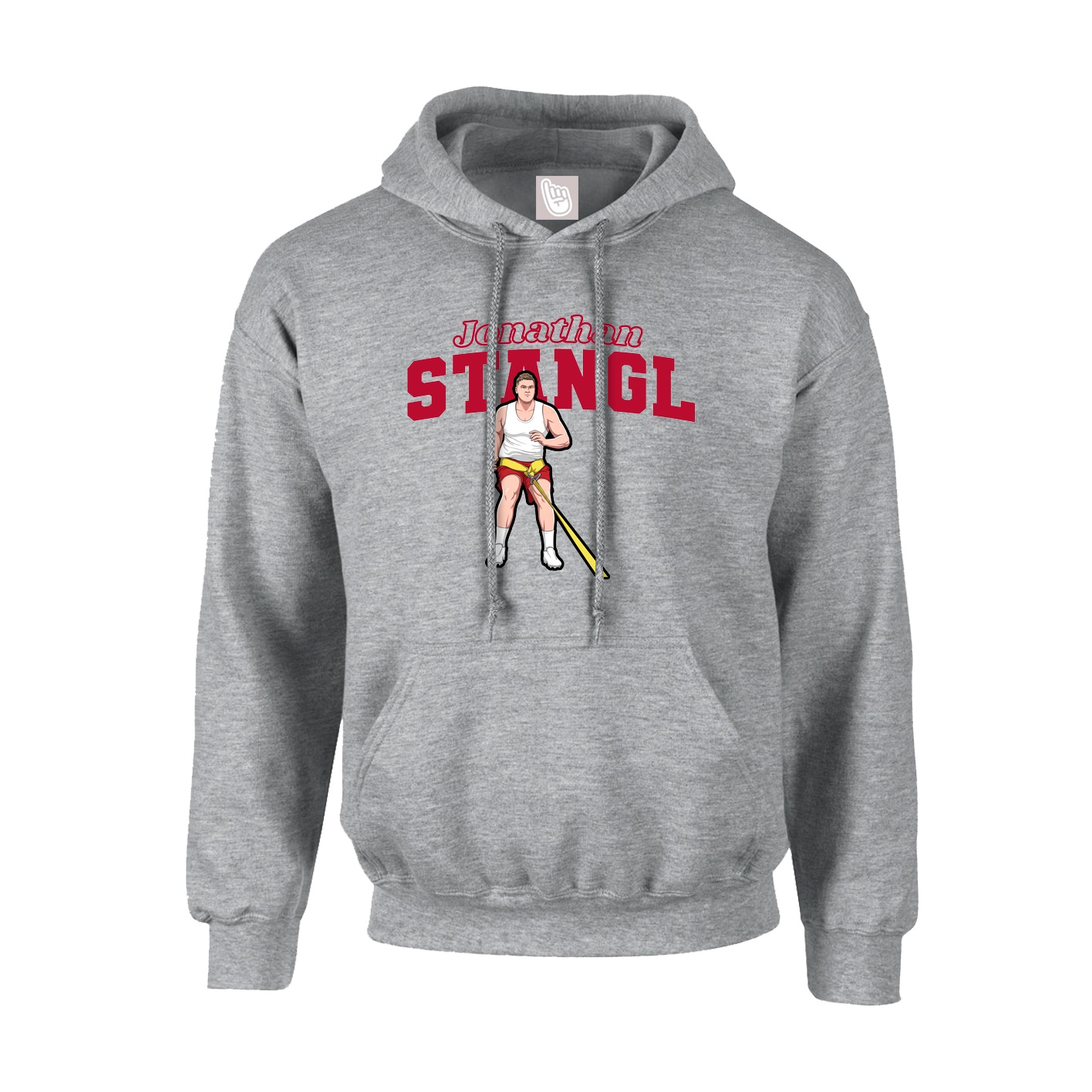 Hoodie — Name Arch in Grey