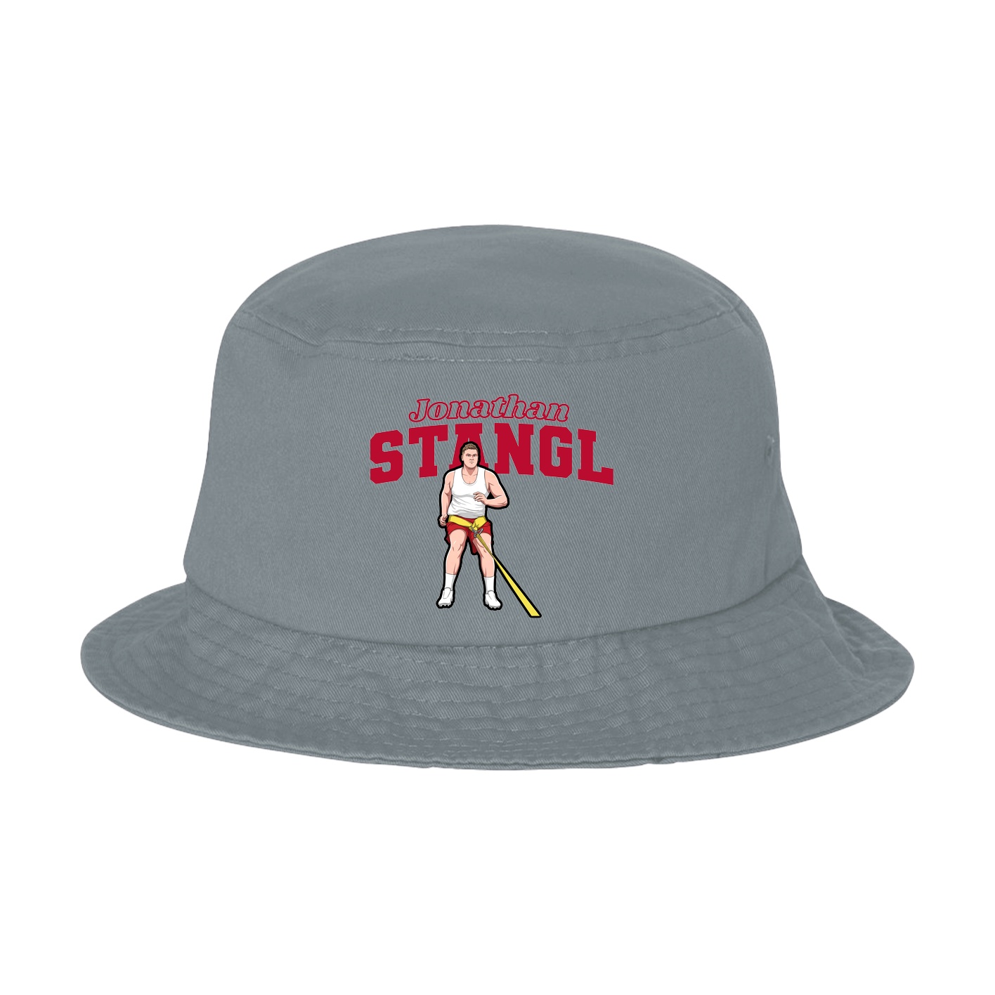 Bucket Cap — Name Arch in Grey