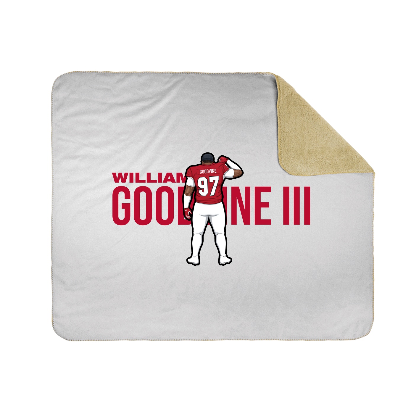 Throw Blanket — Player Name in White