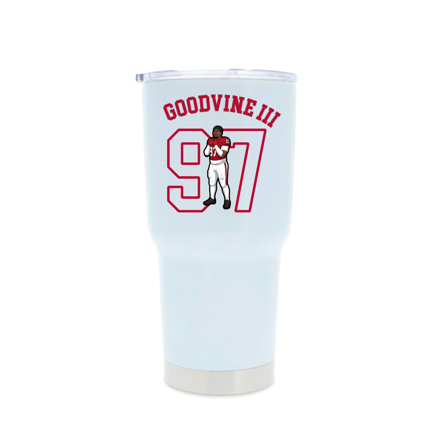 30oz Stainless Steel Tumbler — Shirsey Arch in White