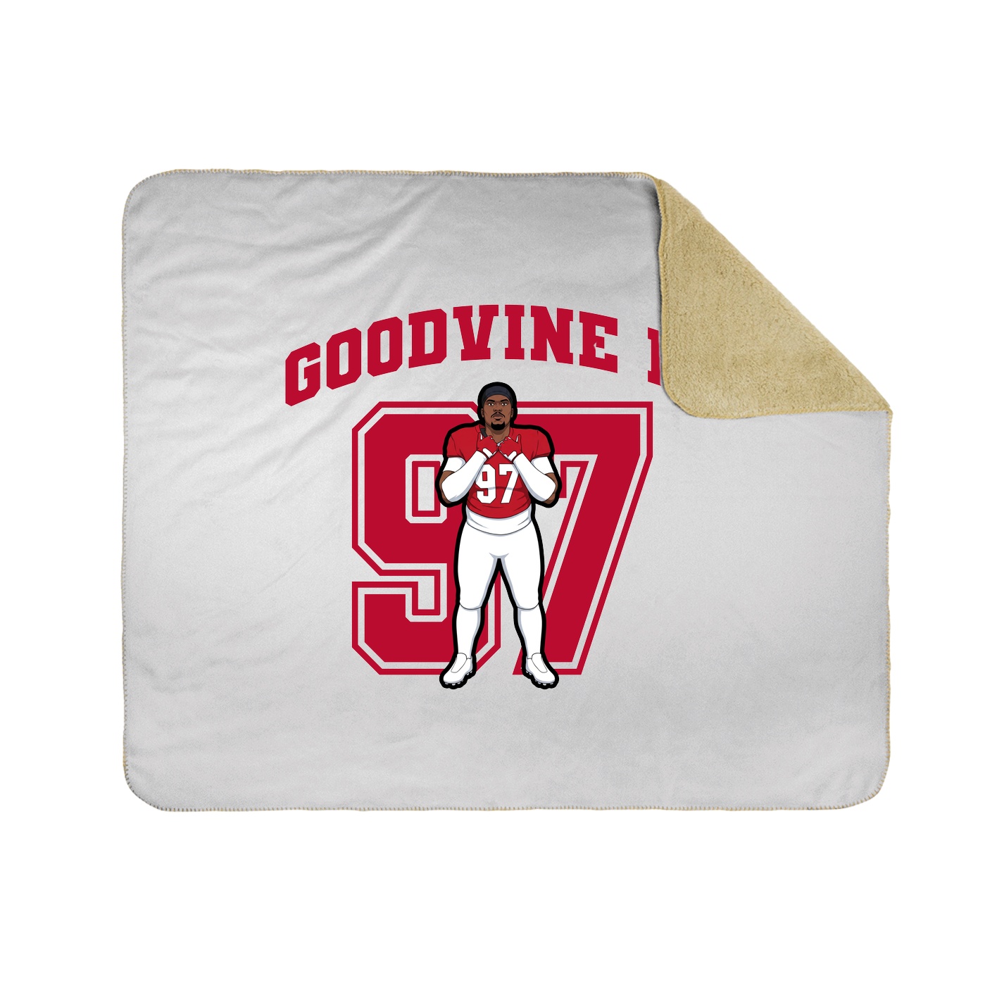 Throw Blanket — Number in White