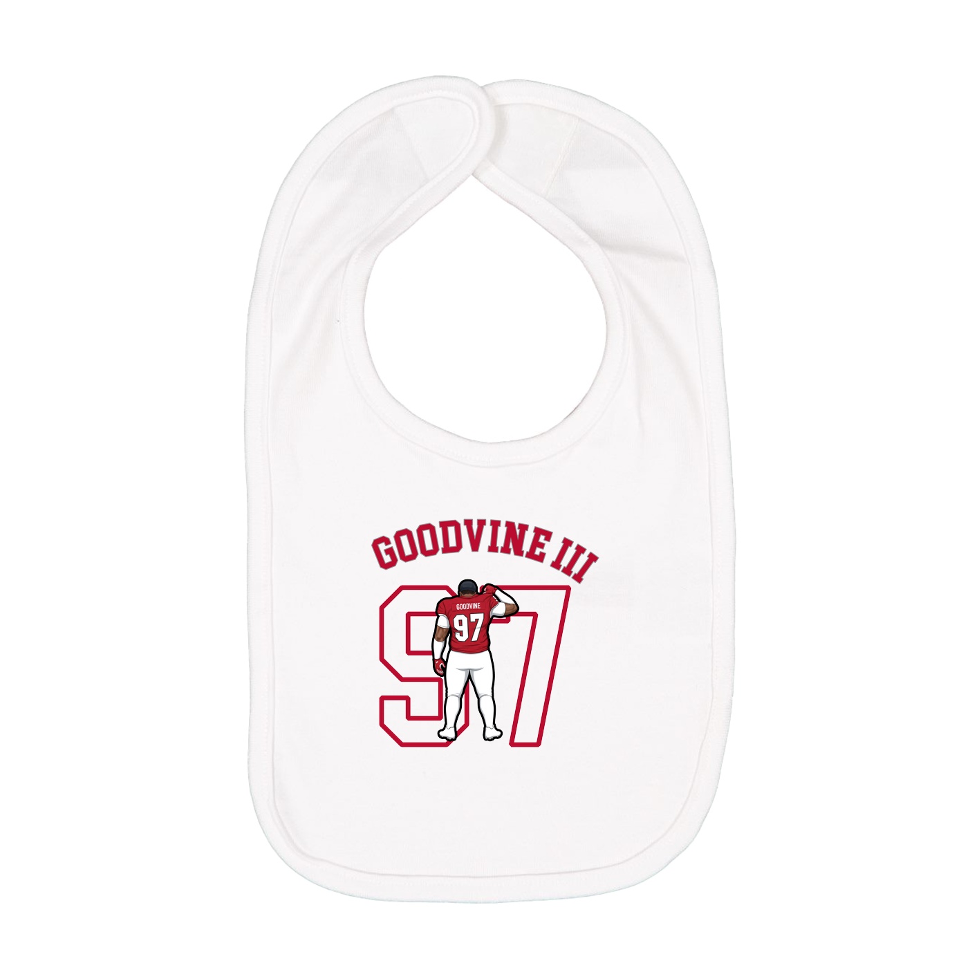 Infant Bib — Shirsey Arch in White