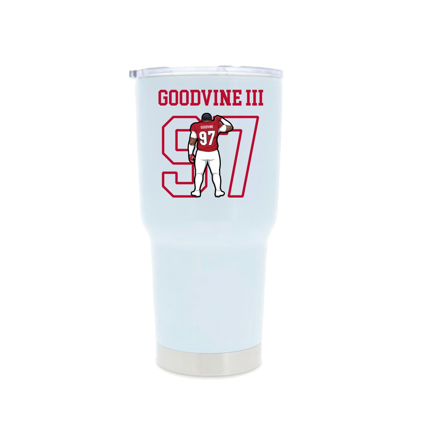 30oz Stainless Steel Tumbler — Shirsey in White