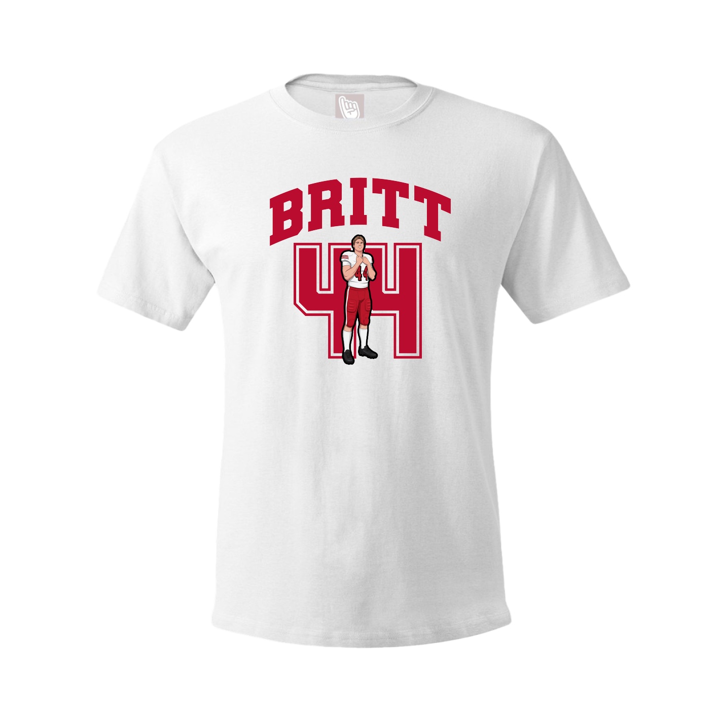 Youth Tee — Number in White