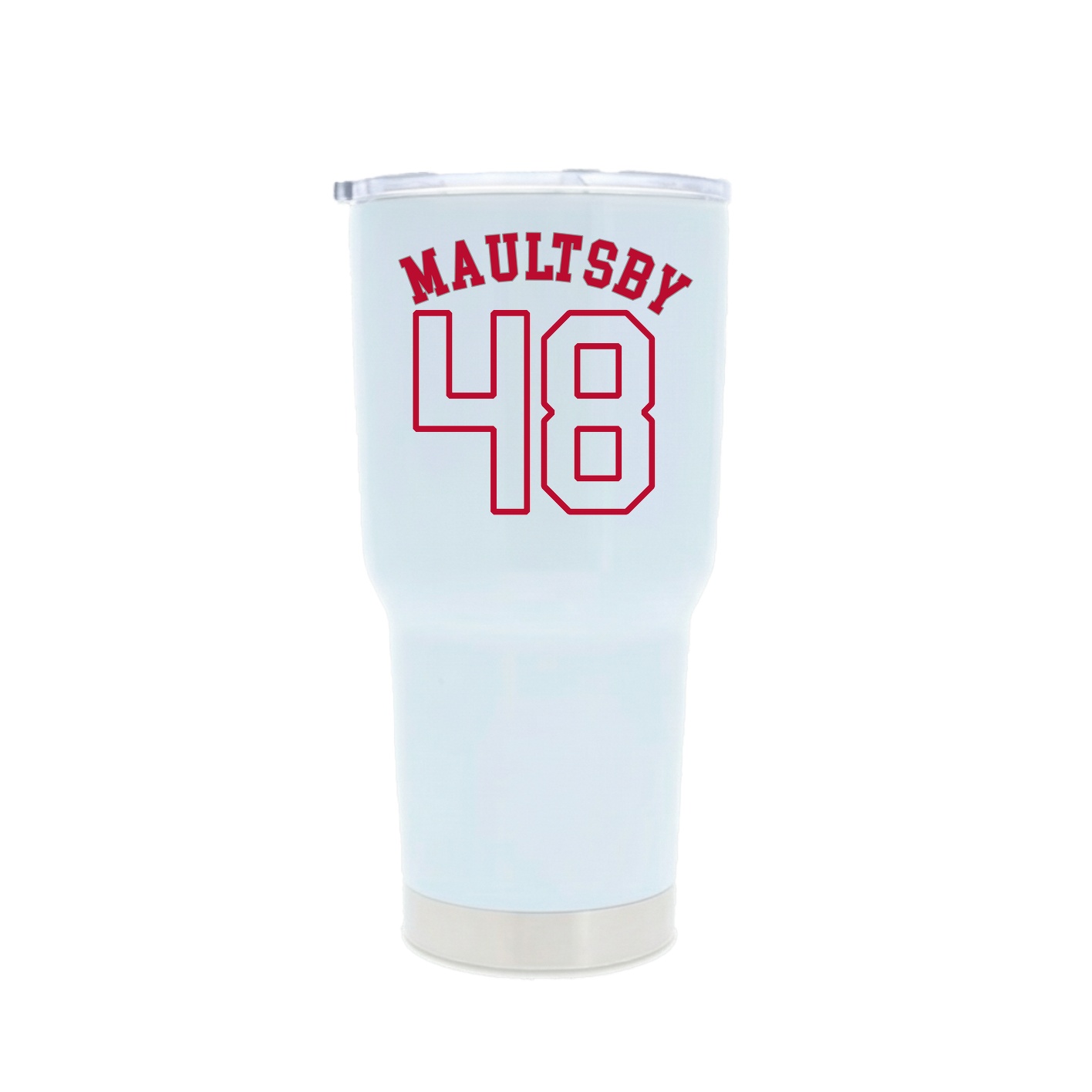 30oz Stainless Steel Tumbler — Shirsey Arch in White