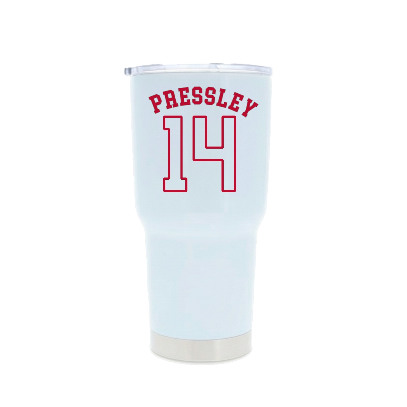 30oz Stainless Steel Tumbler — Shirsey Arch in White