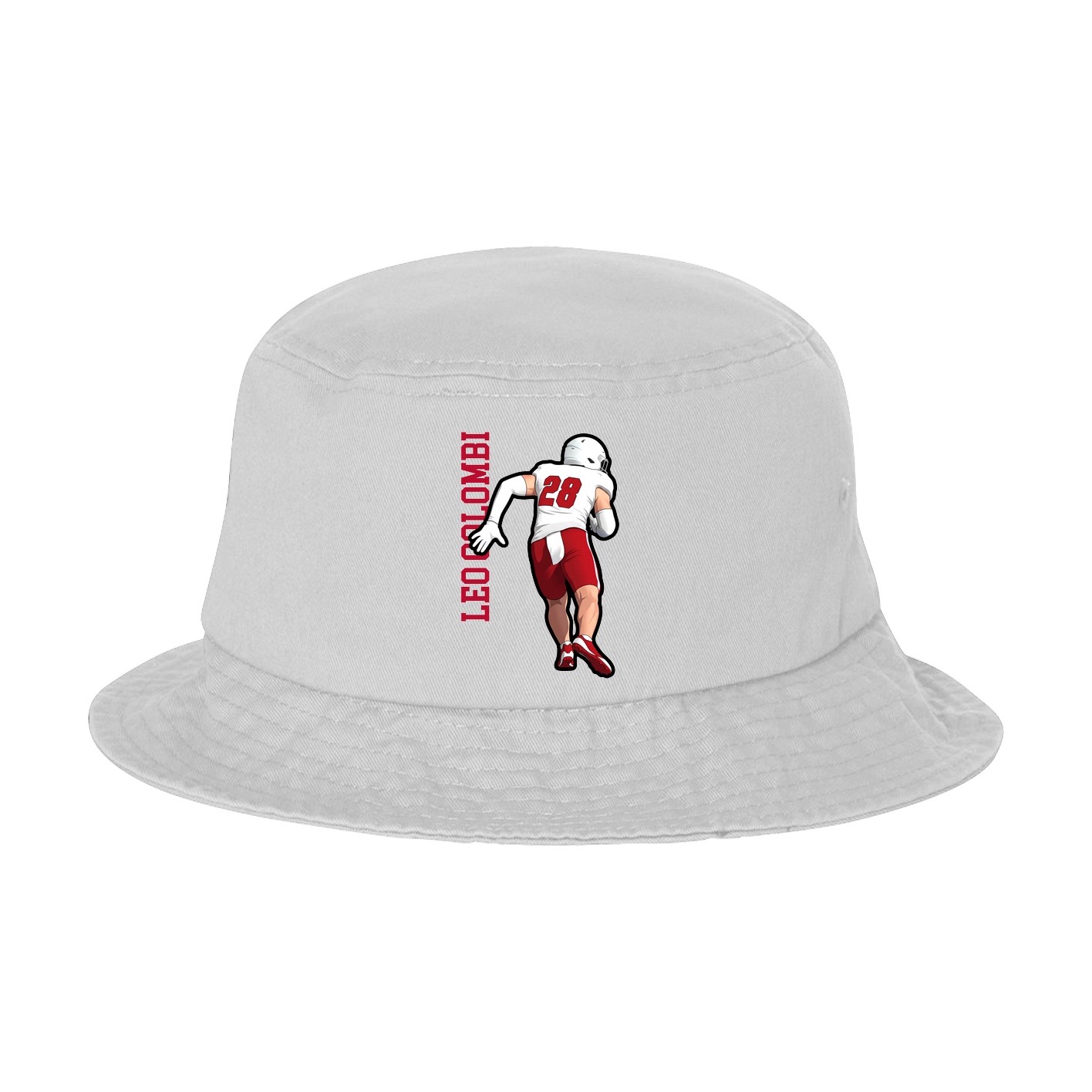 Bucket Cap — Name Vertical in White