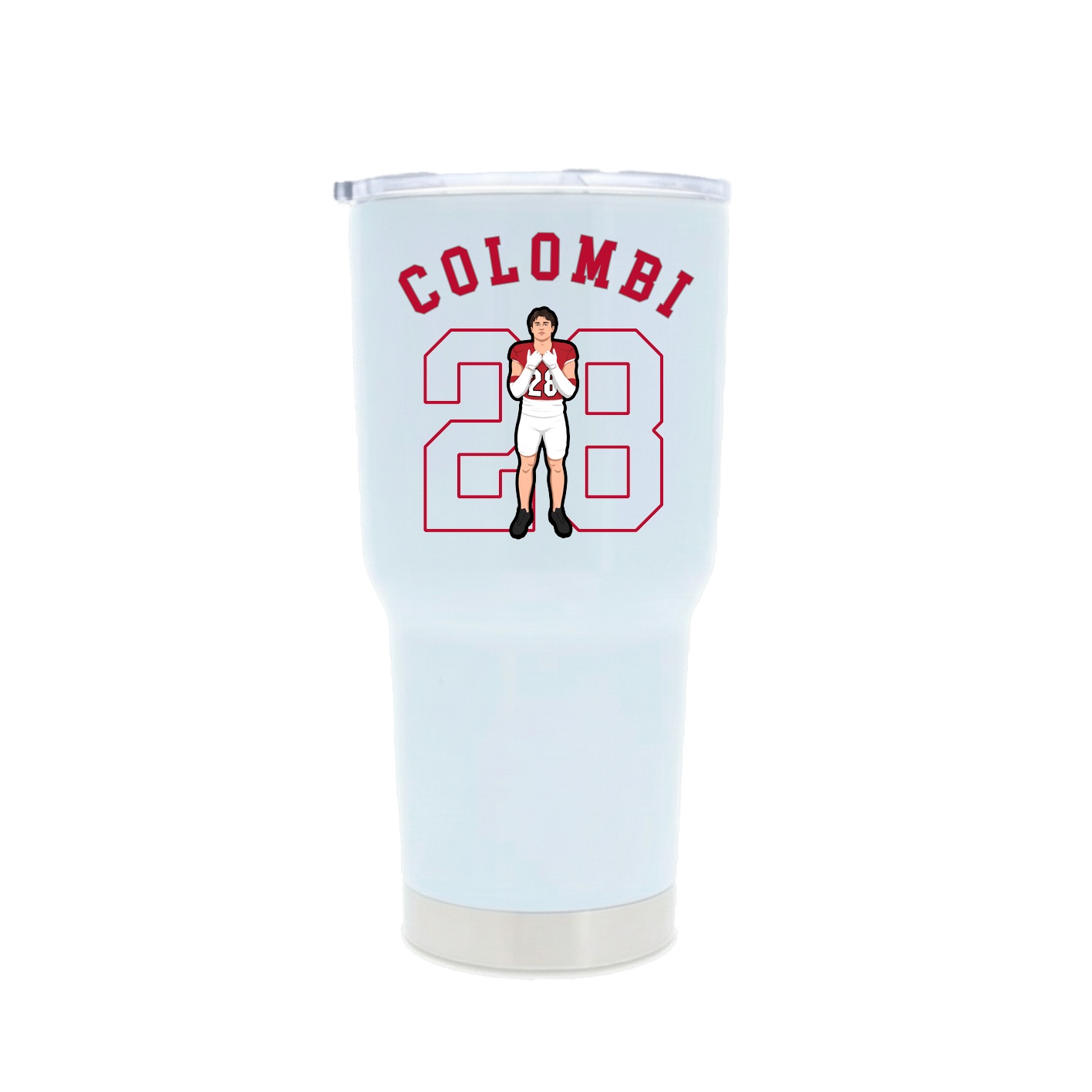 30oz Stainless Steel Tumbler — Shirsey Arch in White