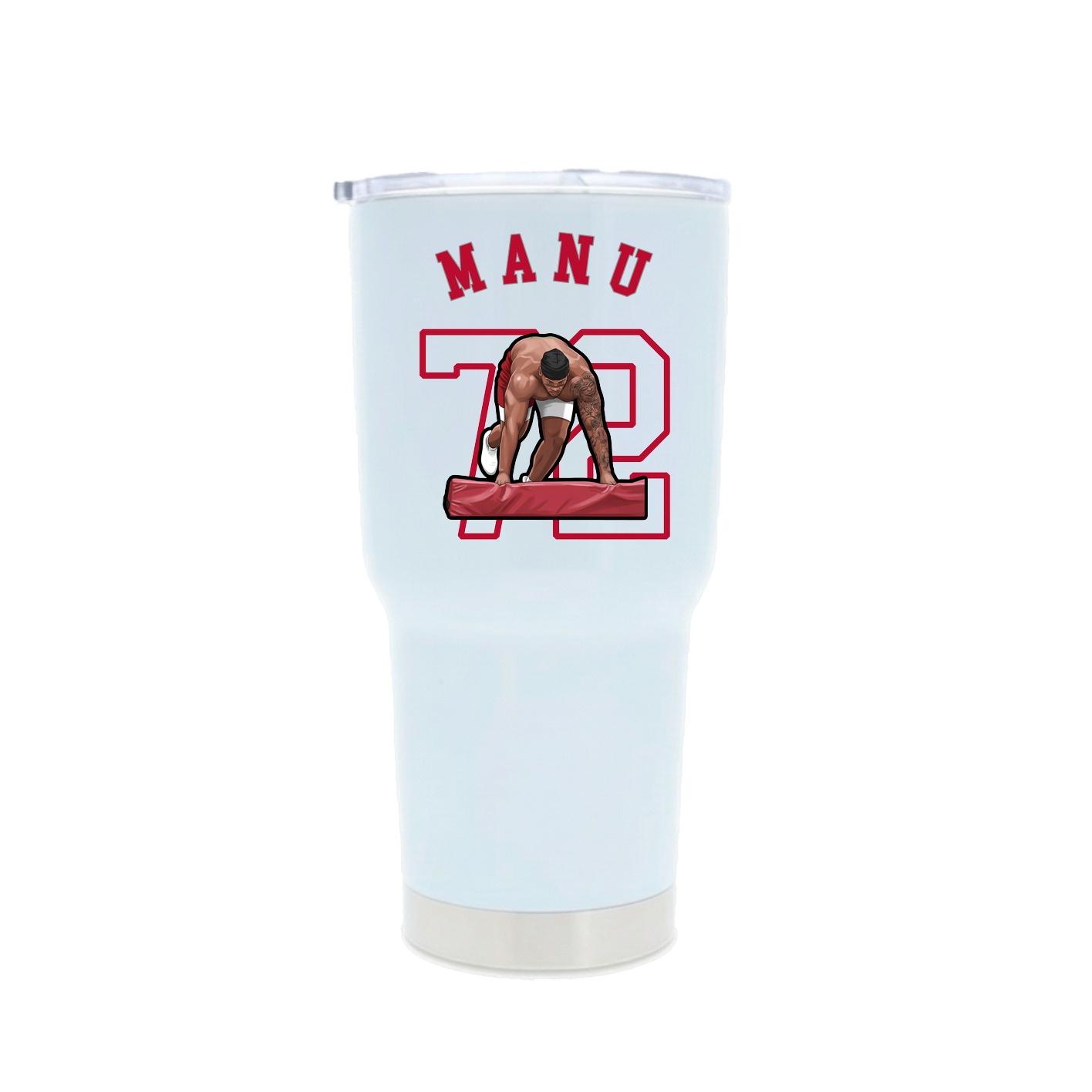 30oz Stainless Steel Tumbler — Shirsey Arch in White
