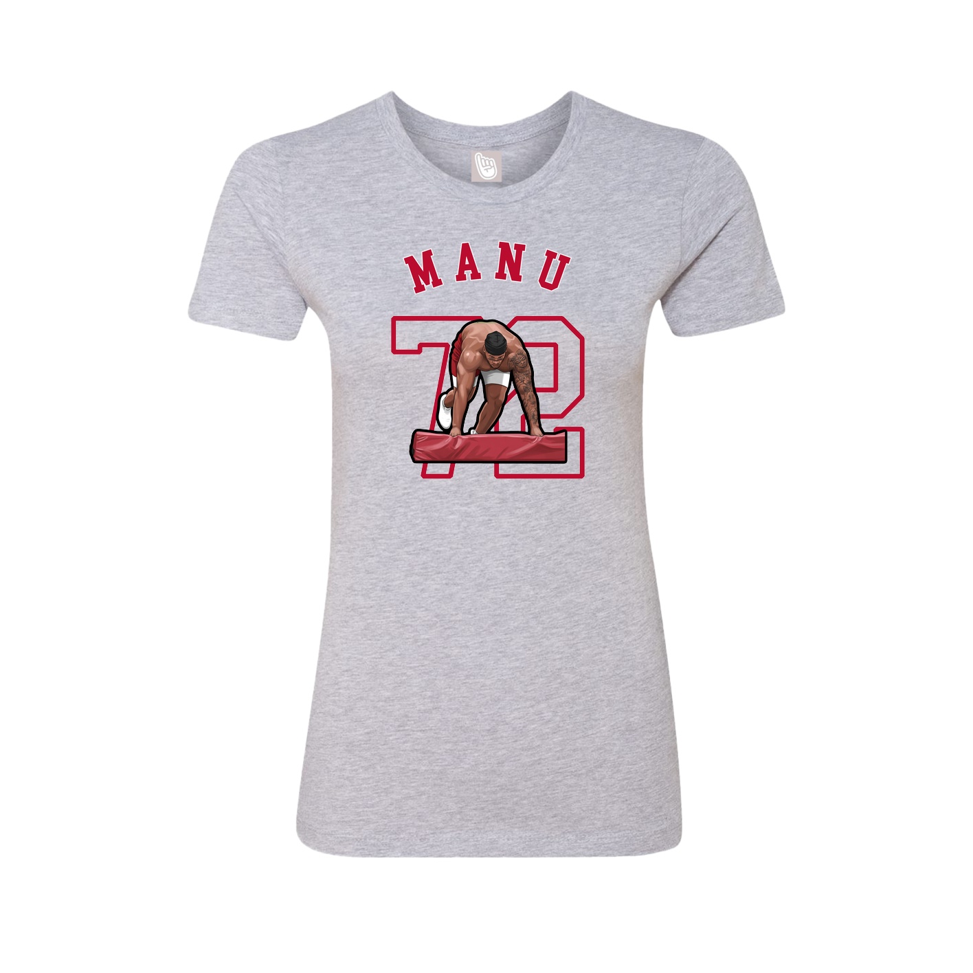 Fitted Women's Tee — Shirsey Arch in Grey