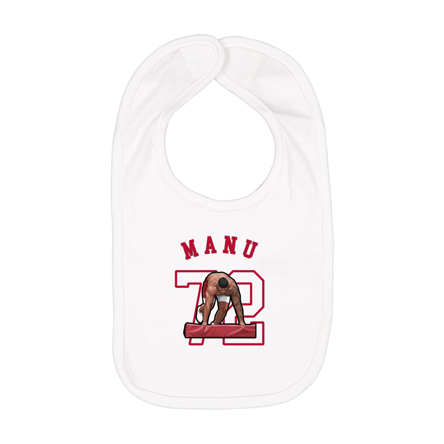 Infant Bib — Shirsey Arch in White