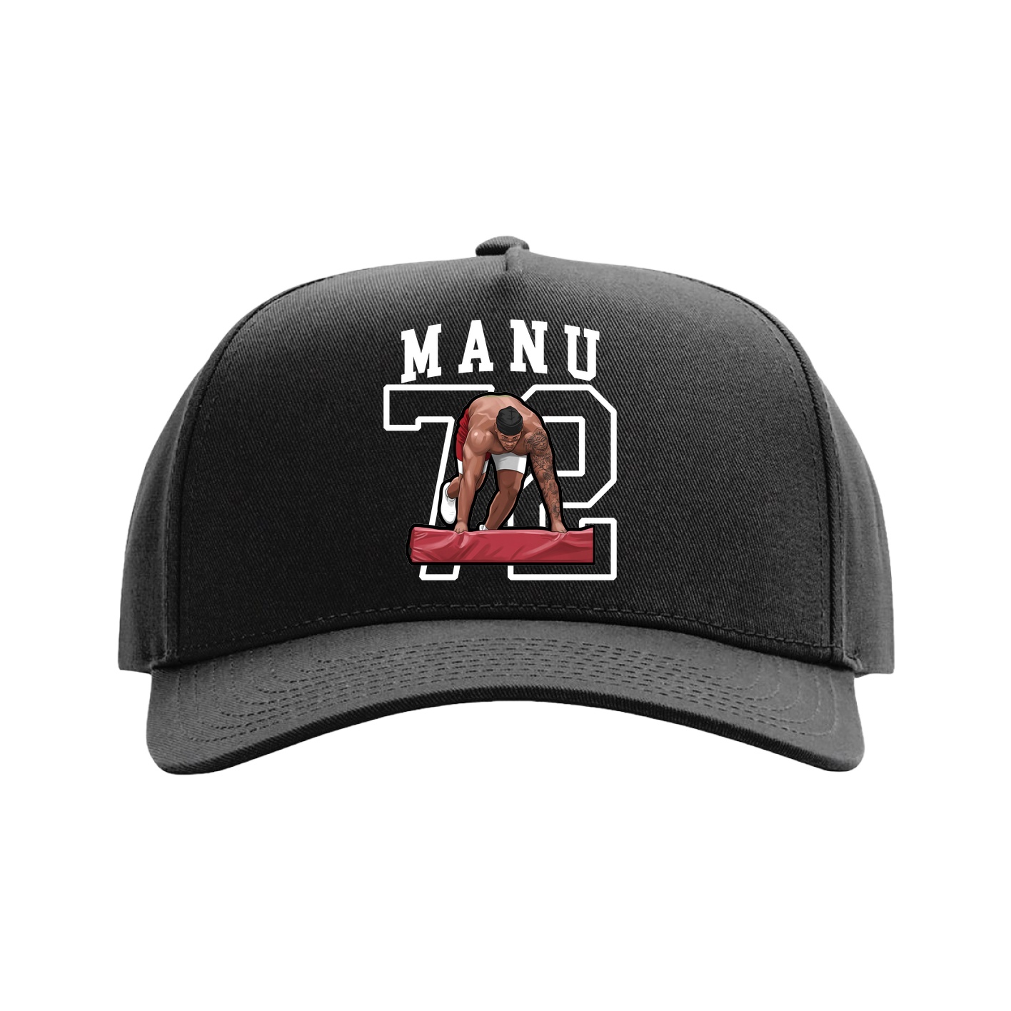 Full Fabric Five-Panel Champ Cap — Shirsey in Black