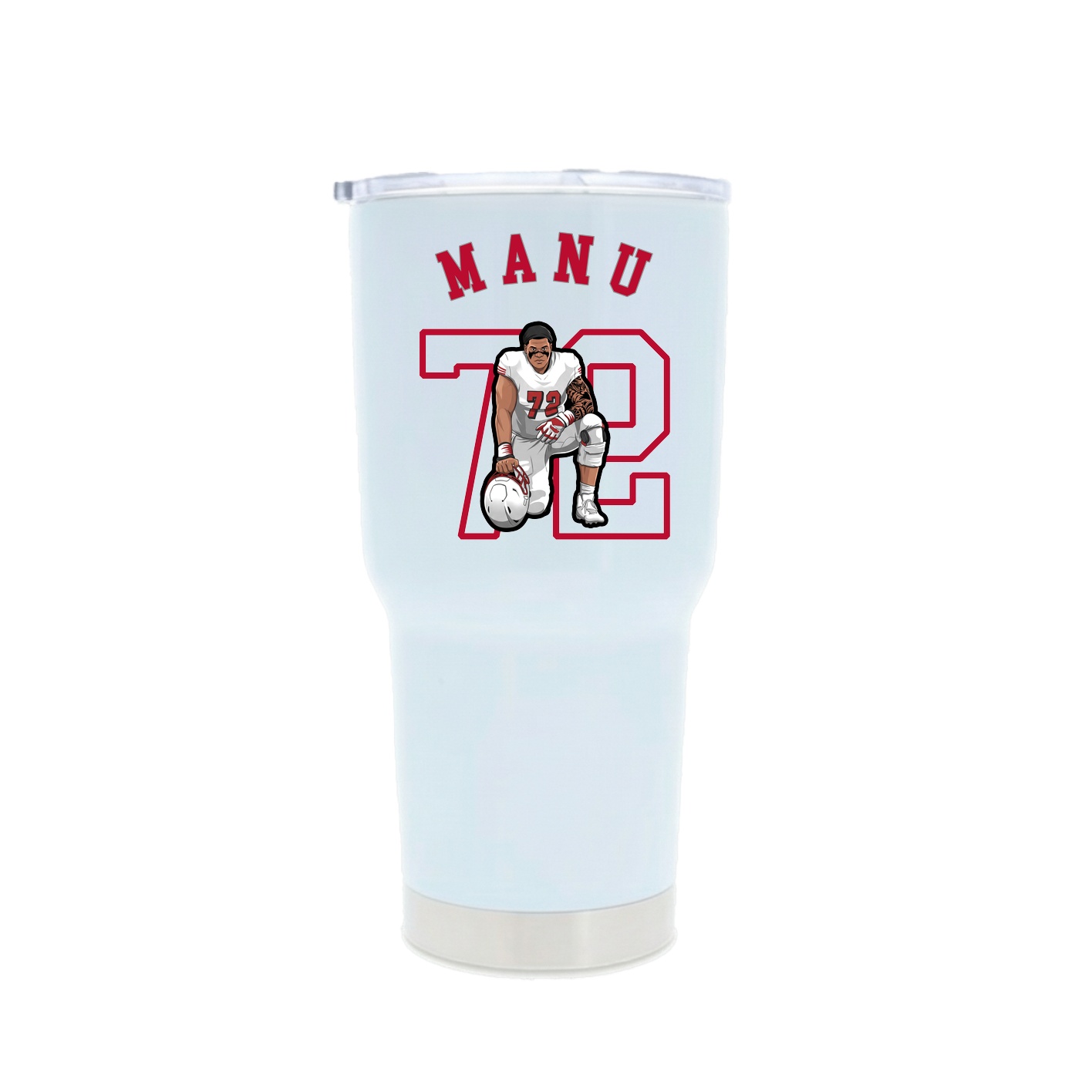 30oz Stainless Steel Tumbler — Shirsey Arch in White