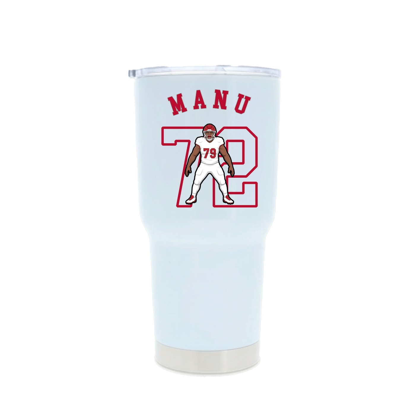30oz Stainless Steel Tumbler — Shirsey Arch in White